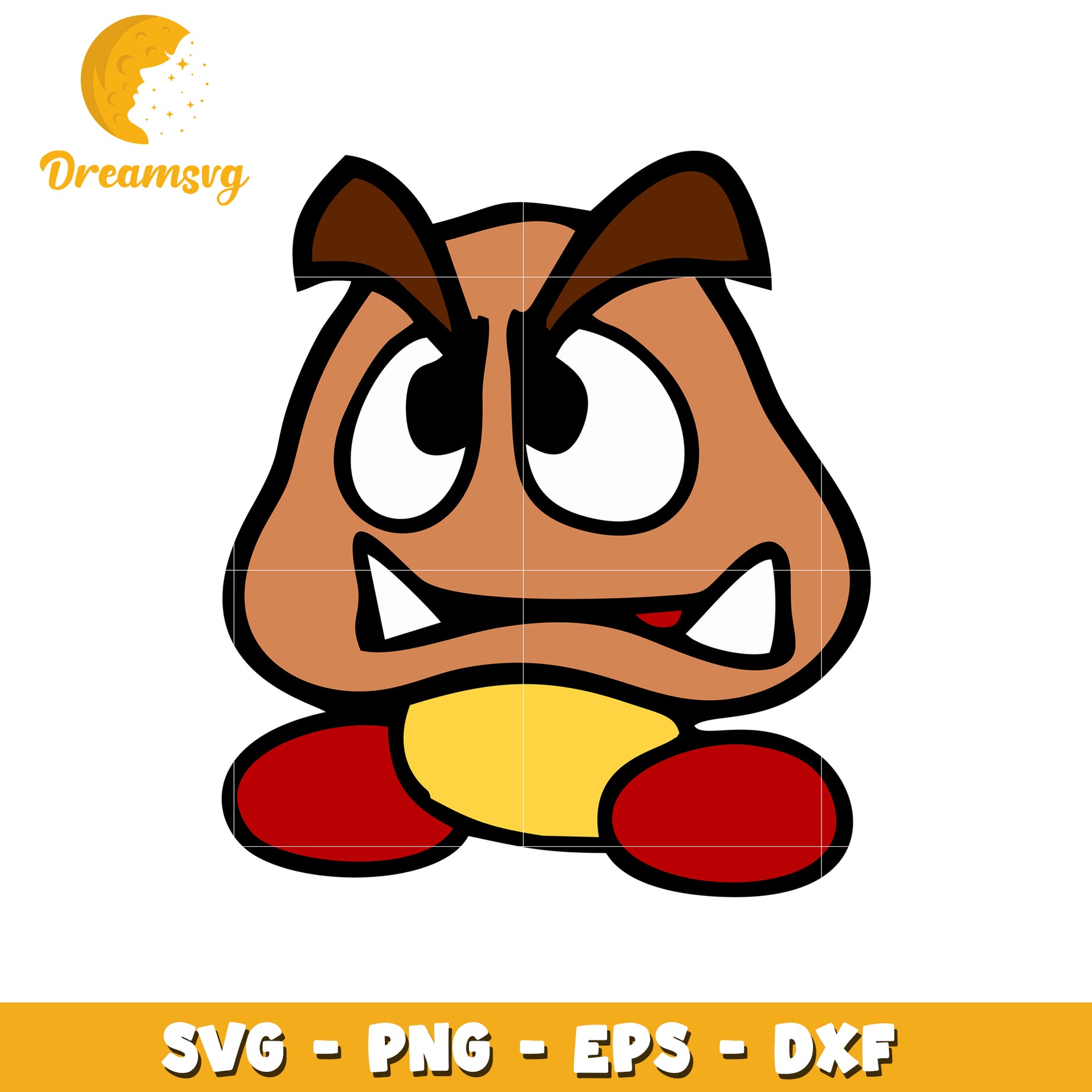 Option 1 (Focus on character)  Cute Goomba SVG PNG EPS DXF Files