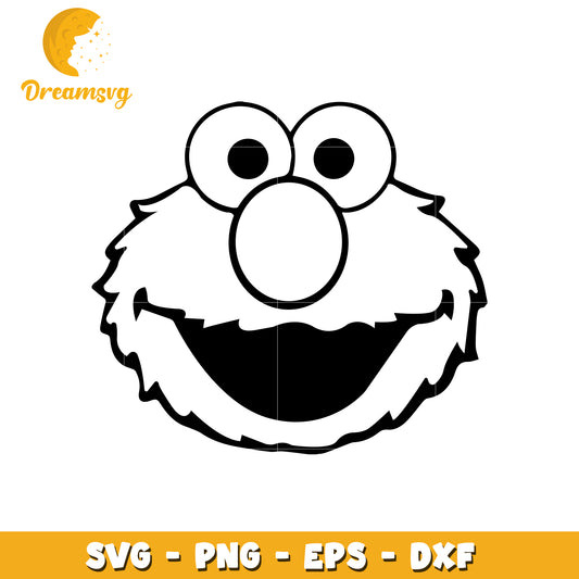 Option 1 (Focus on character) Elmo SVG PNG EPS DXF Cut File