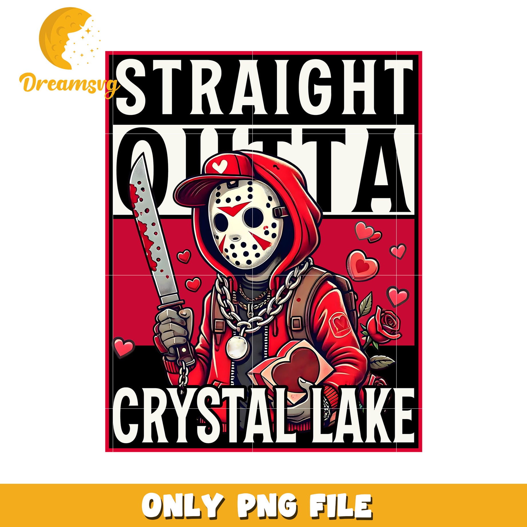 Option 1 (Focus on character)  Jason Voorhees Valentines Day PNG