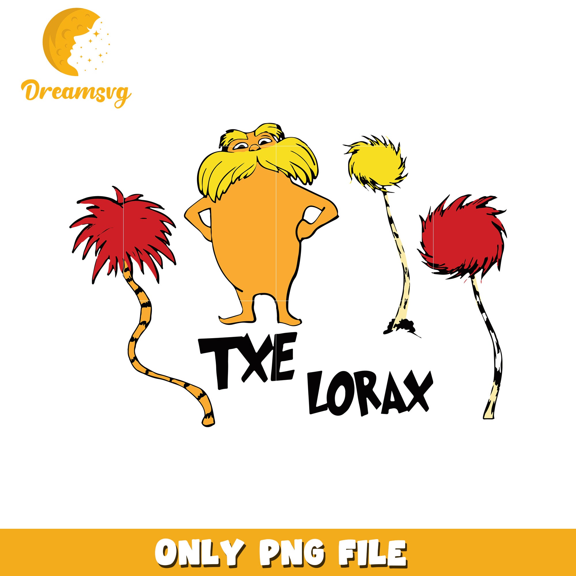 Option 1 (Focus on character) Lorax PNG Clipart The Lorax and Truffula Trees