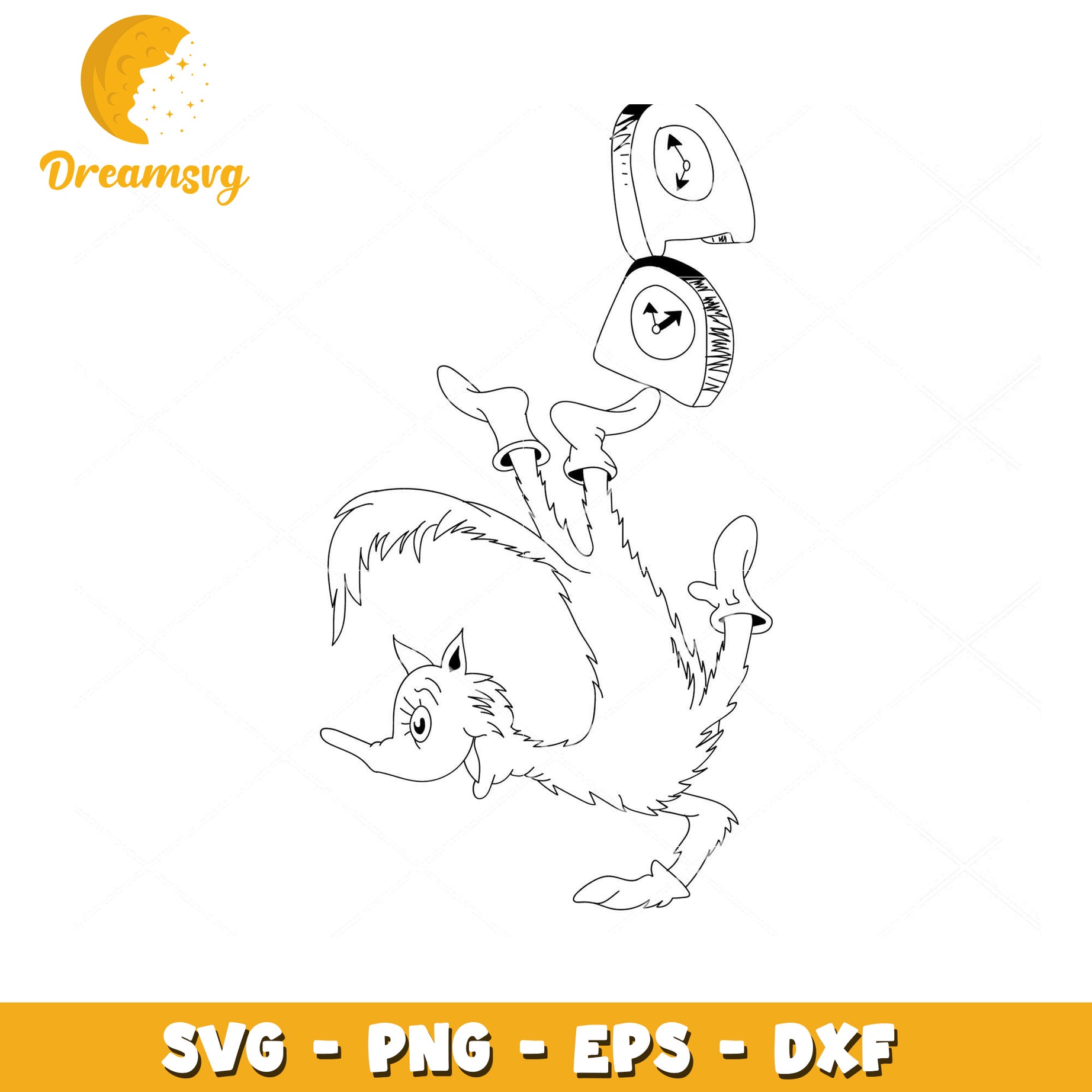 Option 1 (Focus on character)  Lorax SVG Cutting File Instant Download