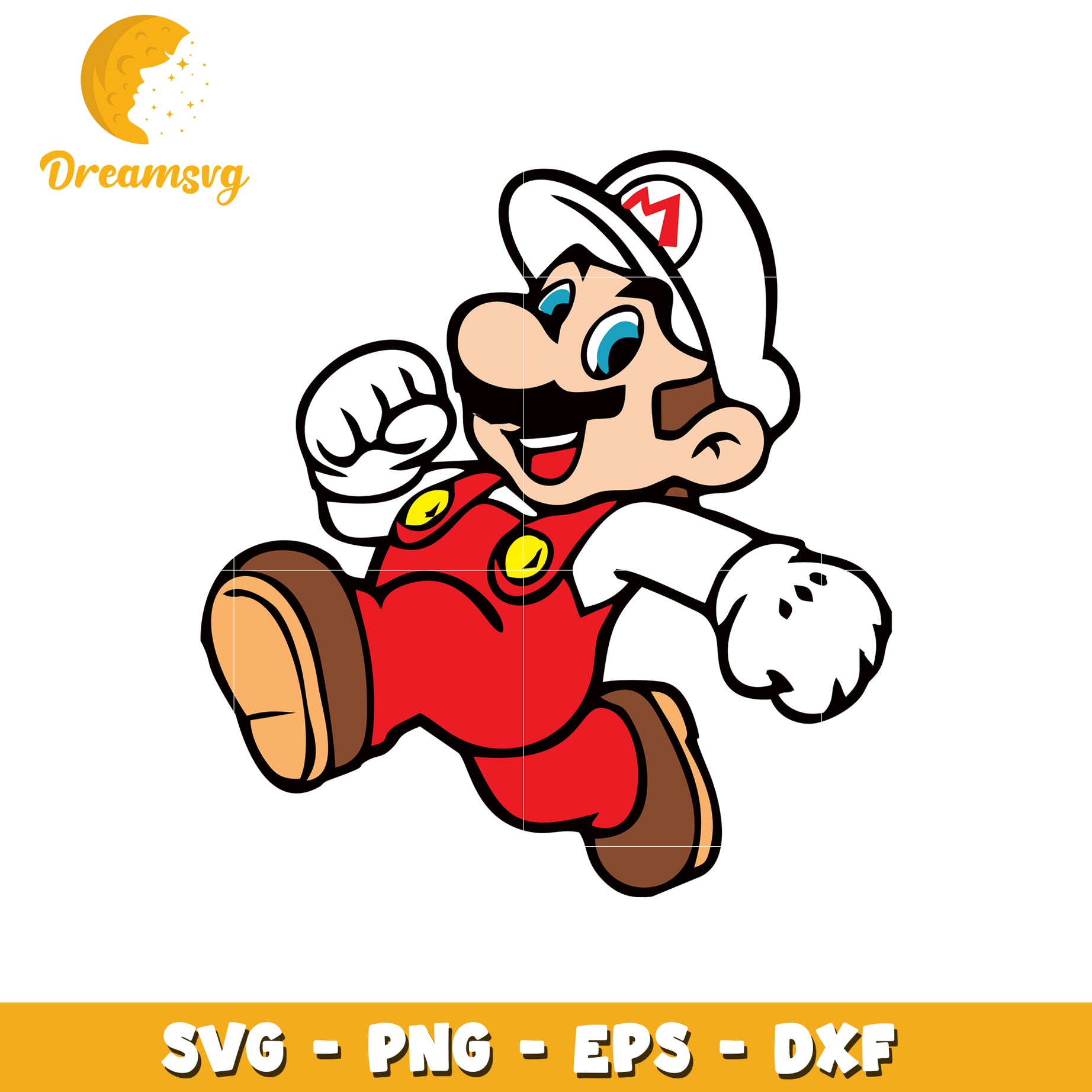 Option 1 (Focus on character)  Mario SVG PNG EPS DXF Files