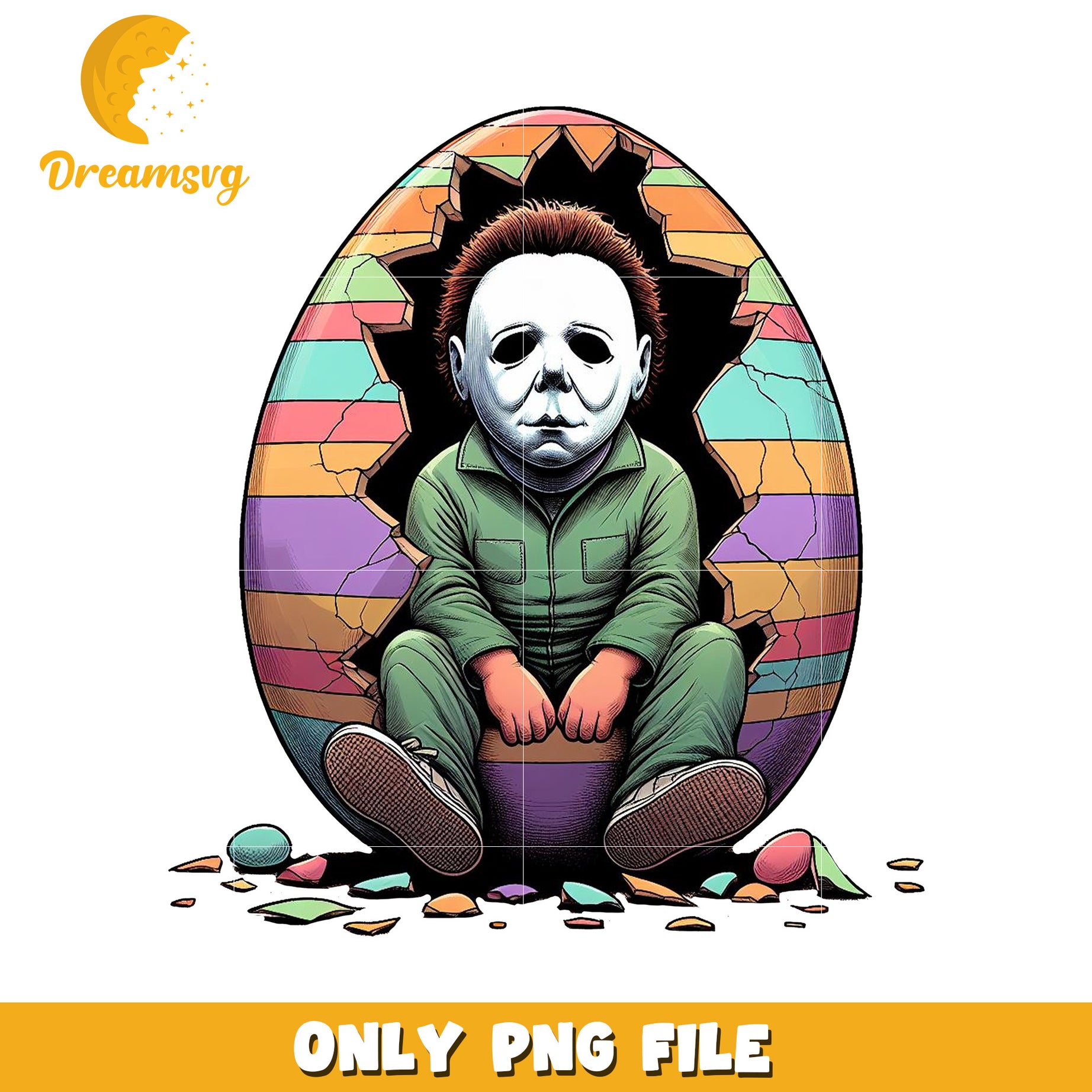 Option 1 (Focus on character) Michael Myers Easter PNG