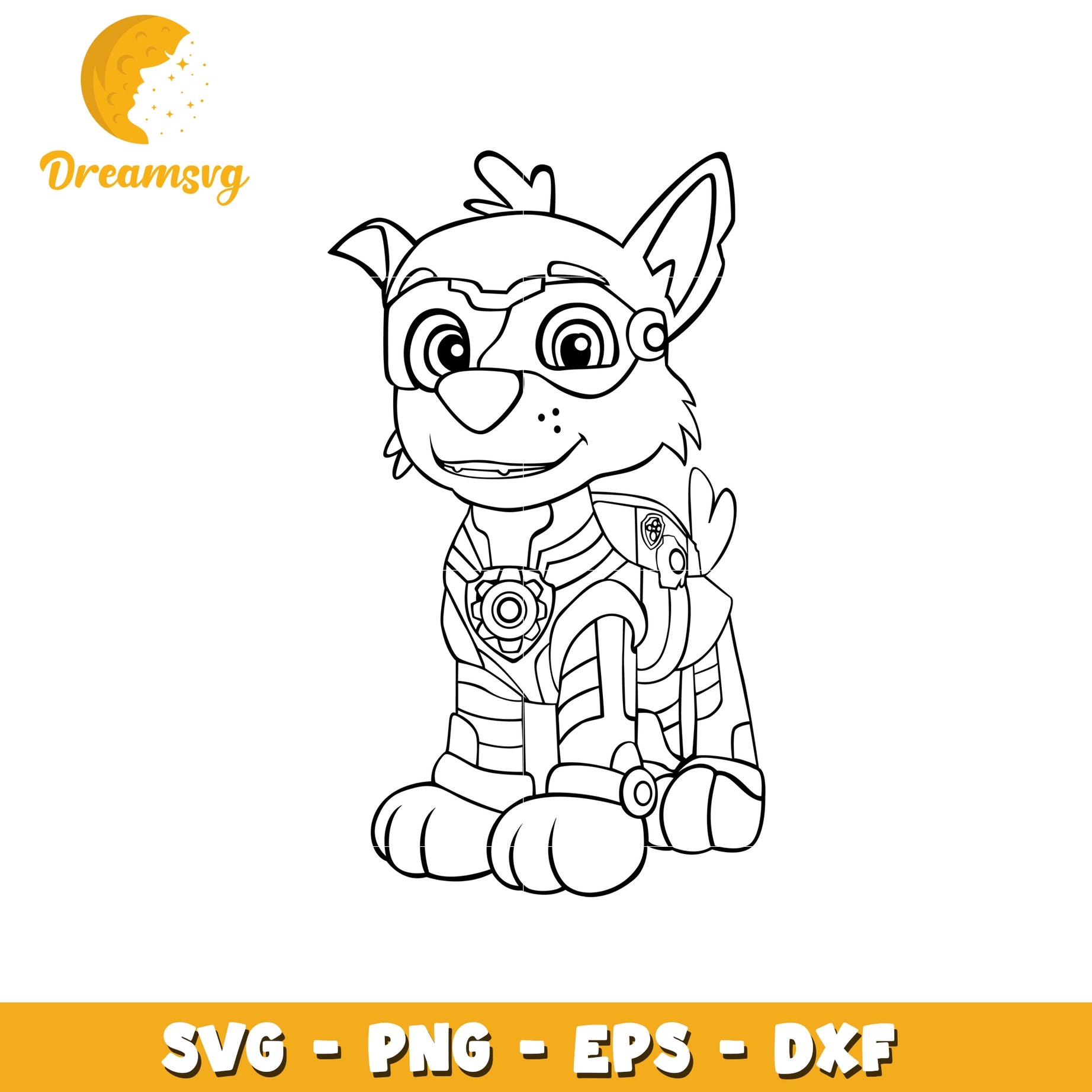 Option 1 (Focus on character)  Paw Patrol Robo Dog SVG PNG EPS DXF