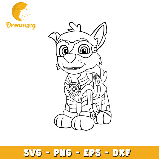Option 1 (Focus on character)  Paw Patrol Robo Dog SVG PNG EPS DXF
