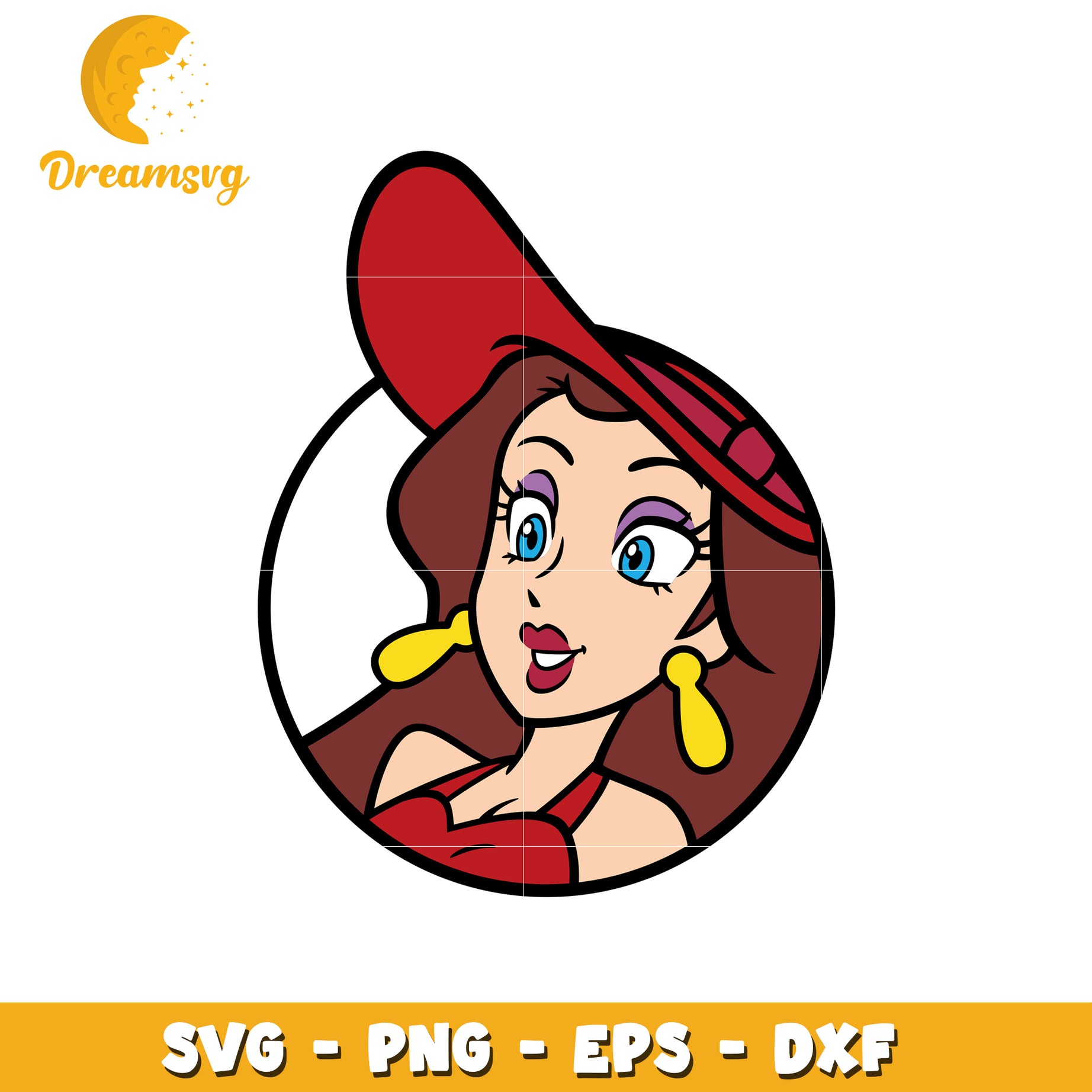 Option 1 (Focus on character)  Princess Peach SVG PNG EPS DXF