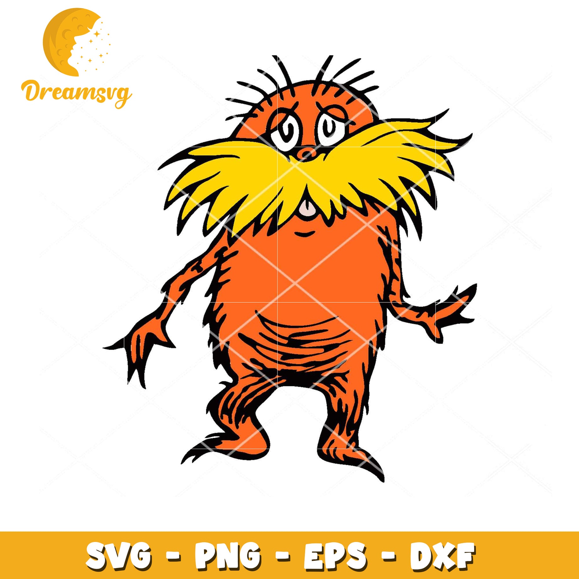 Option 1 (Focus on character)  The Lorax SVG Cut File
