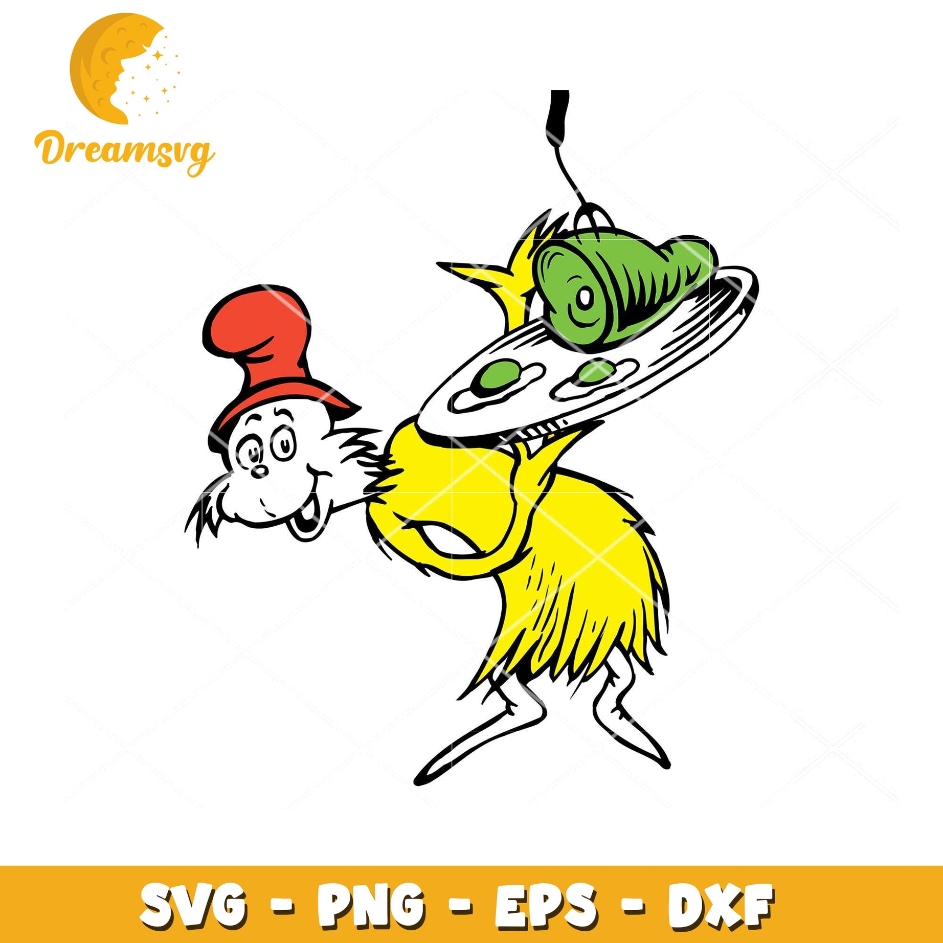 Option 1 (Focus on character)  Thing 1 SVG PNG EPS DXF Cut File