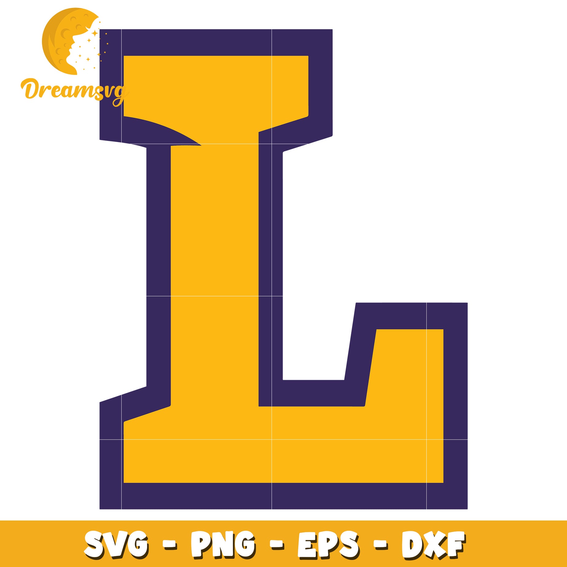 Option 1 (Focus on letter)  Gold Letter L SVG PNG EPS DXF Files