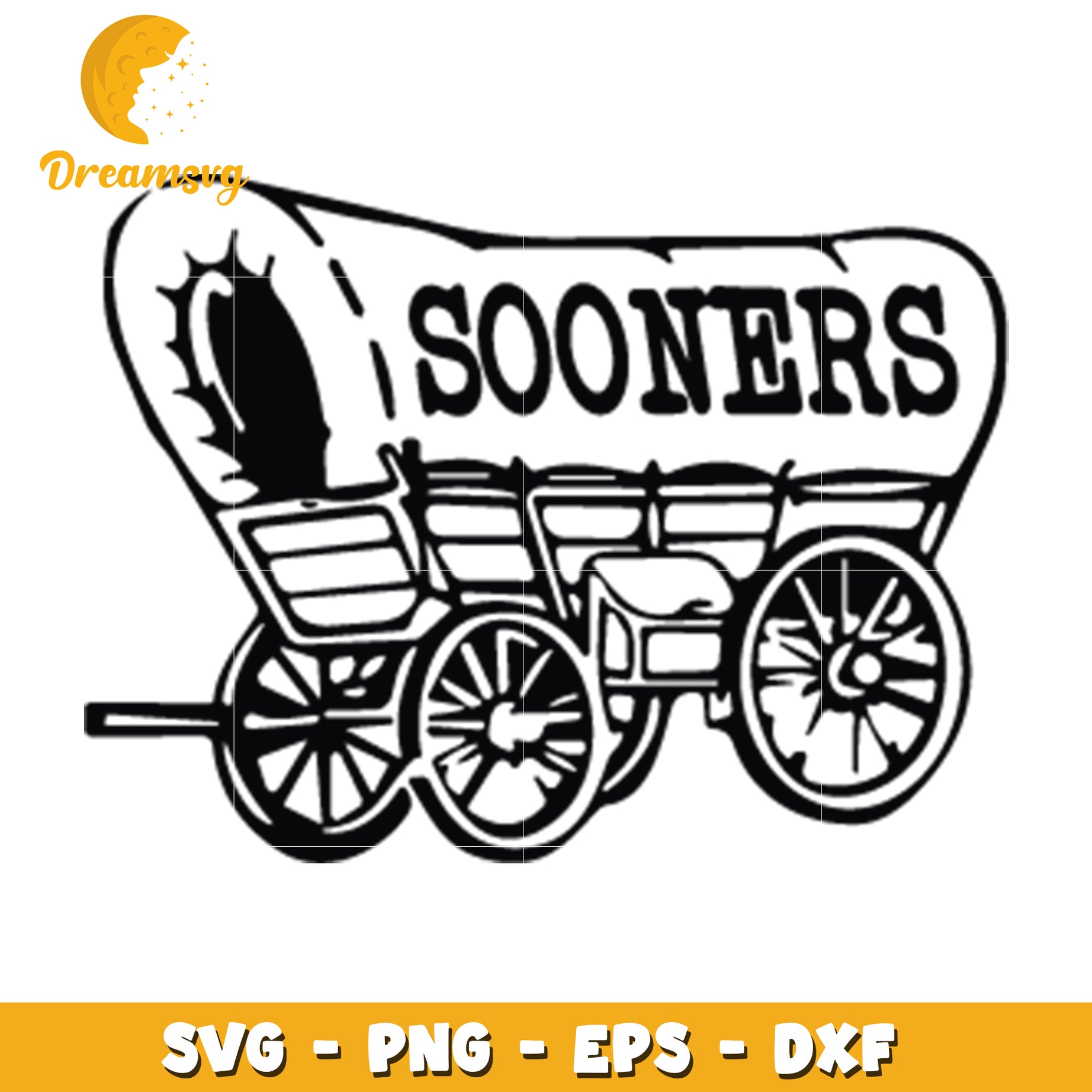 Option 1 (Focus on team) Sooners Wagon SVG PNG EPS DXF Cut File