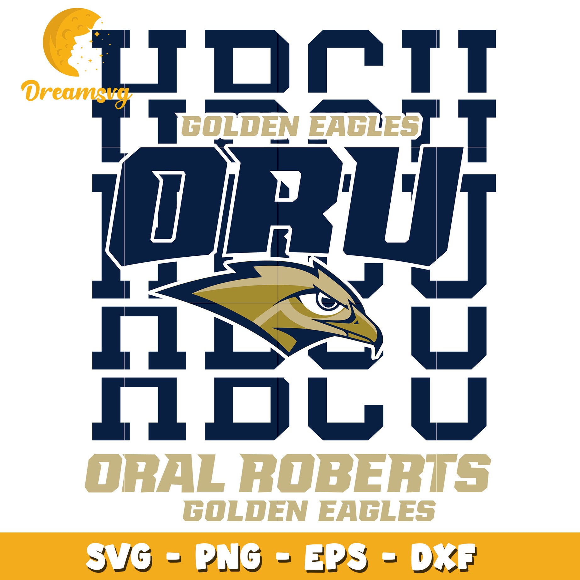 Oral Roberts Golden Eagles SVG Design for Craft Projects