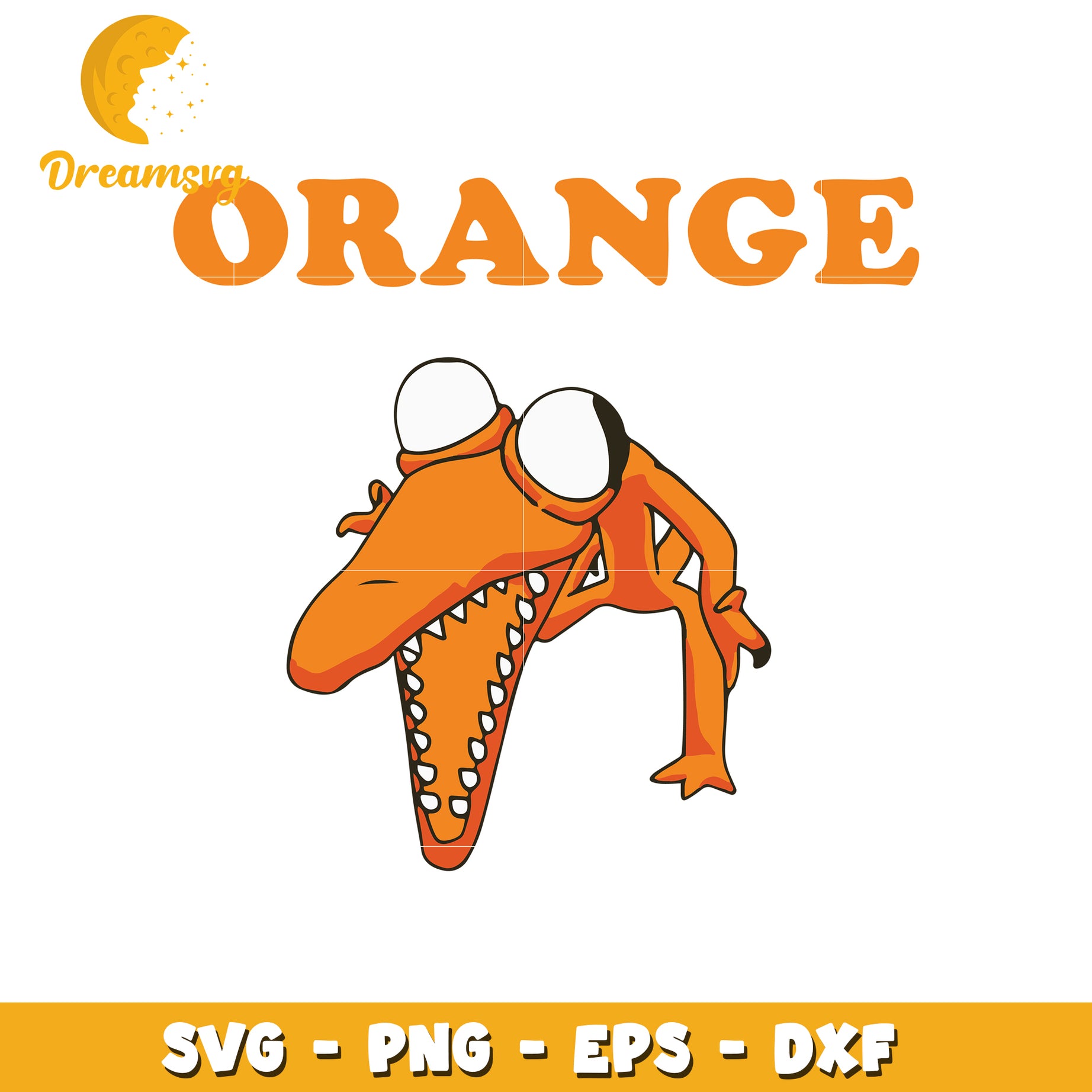 Orange Frog SVG PNG EPS DXF Cut File