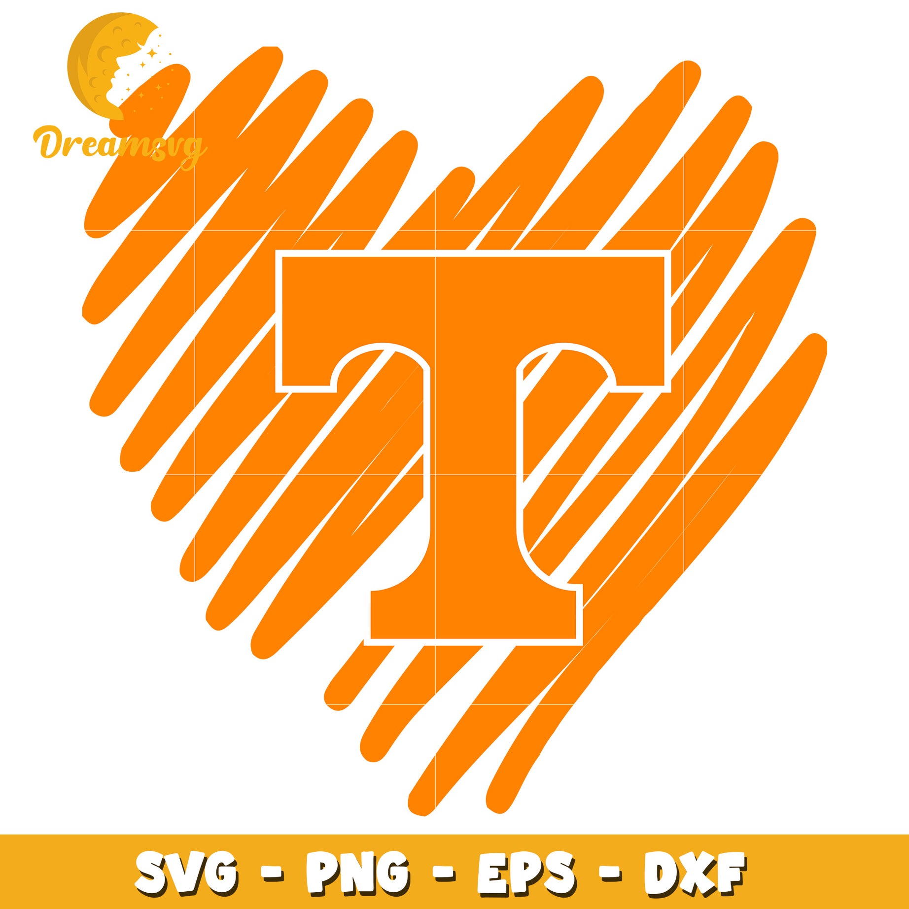 Orange Heart T SVG PNG EPS DXF