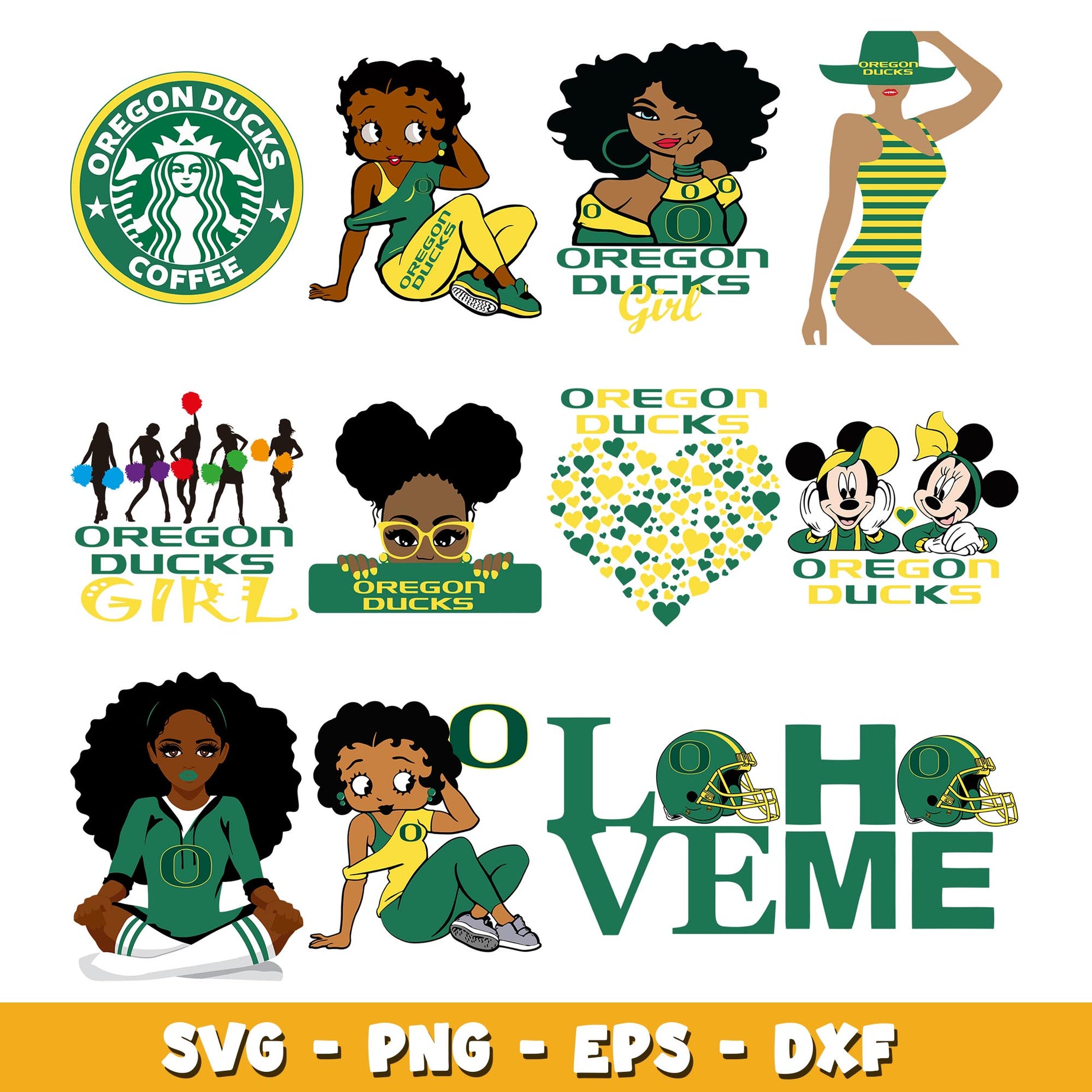 Oregon Ducks girl Bundle svg, Oregon Ducks logo svg, ncaa svg  