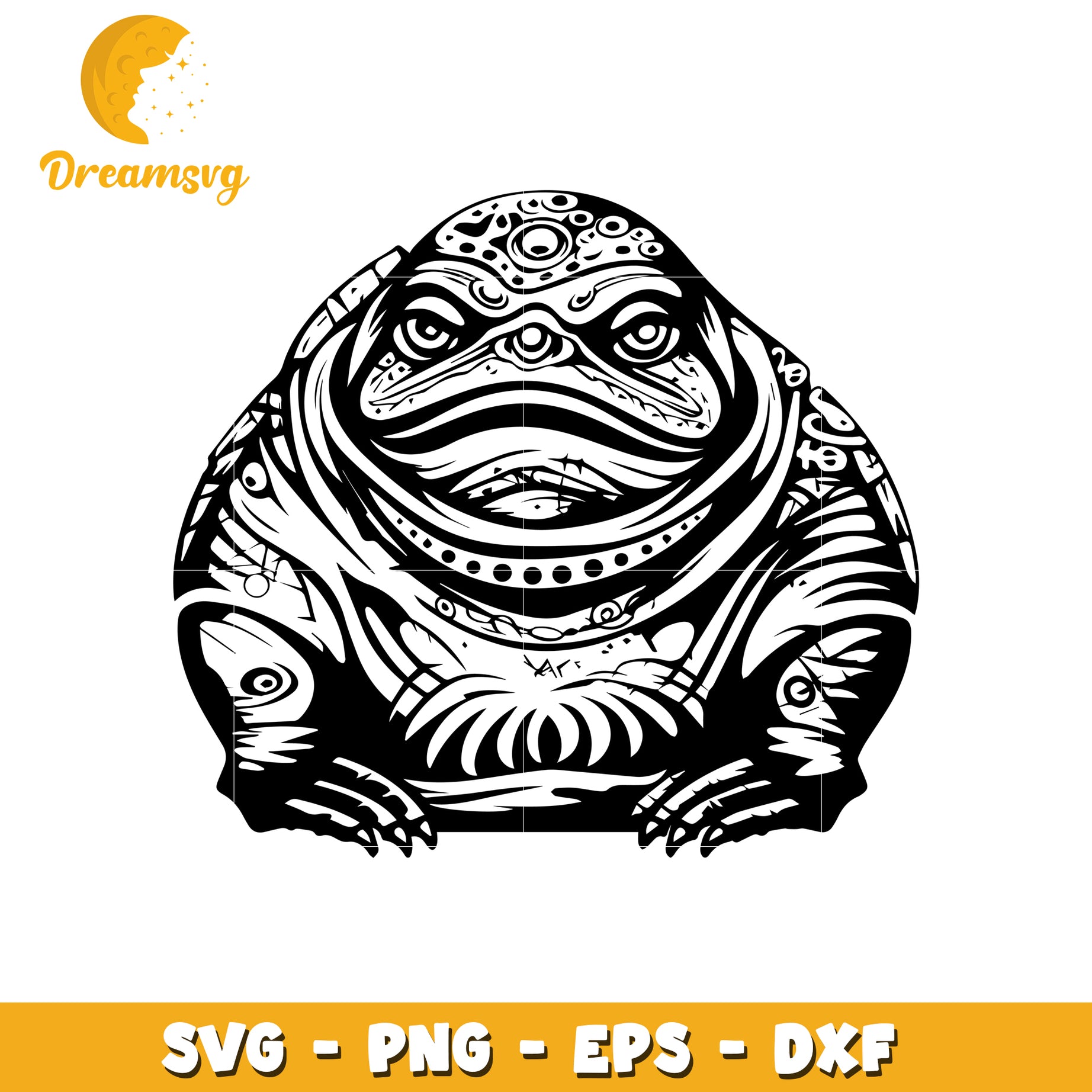 Ornate Frog SVG Cut File