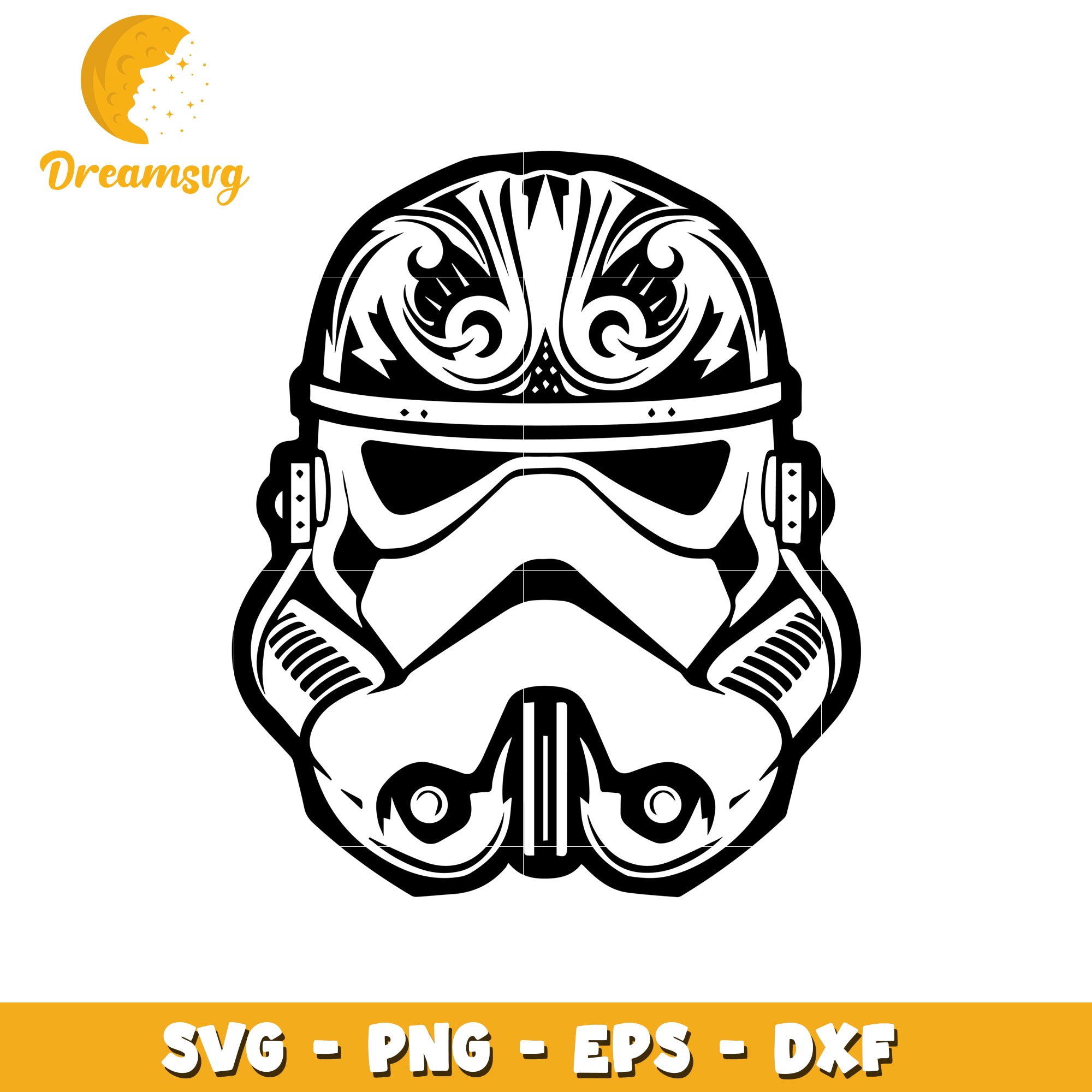 Ornate Stormtrooper Helmet SVG PNG EPS DXF – DreamSVG Store