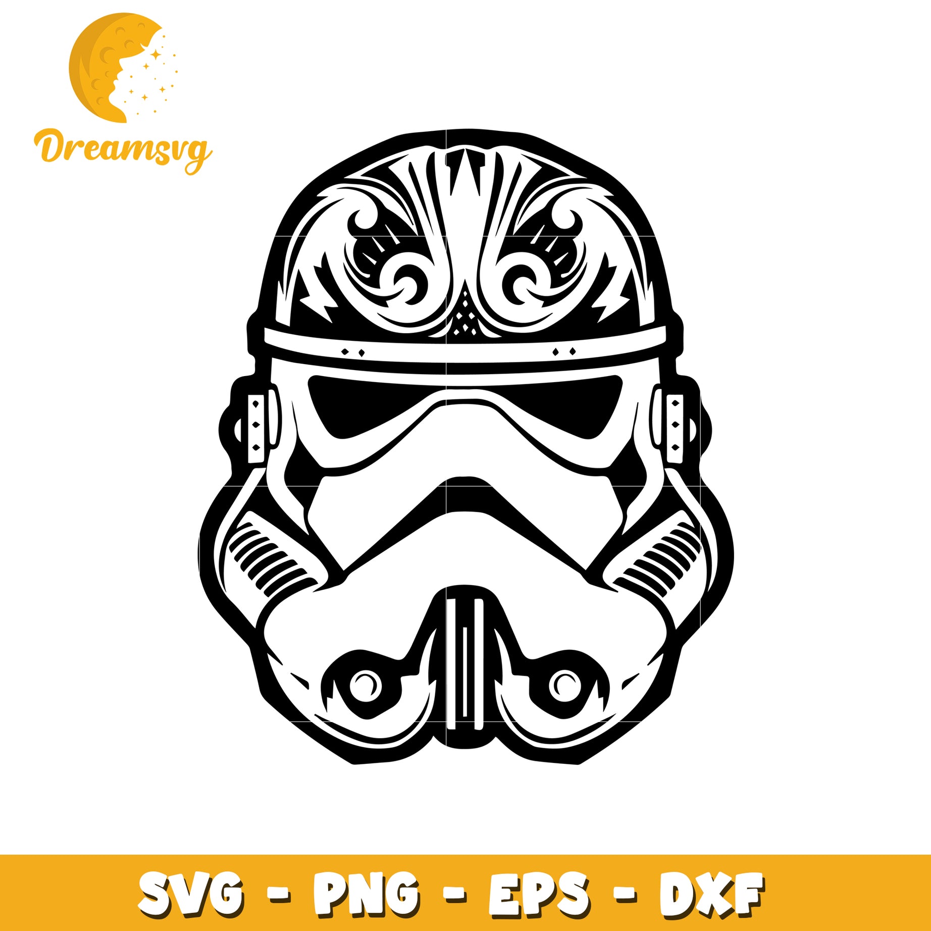 Ornate Stormtrooper Helmet SVG PNG EPS DXF