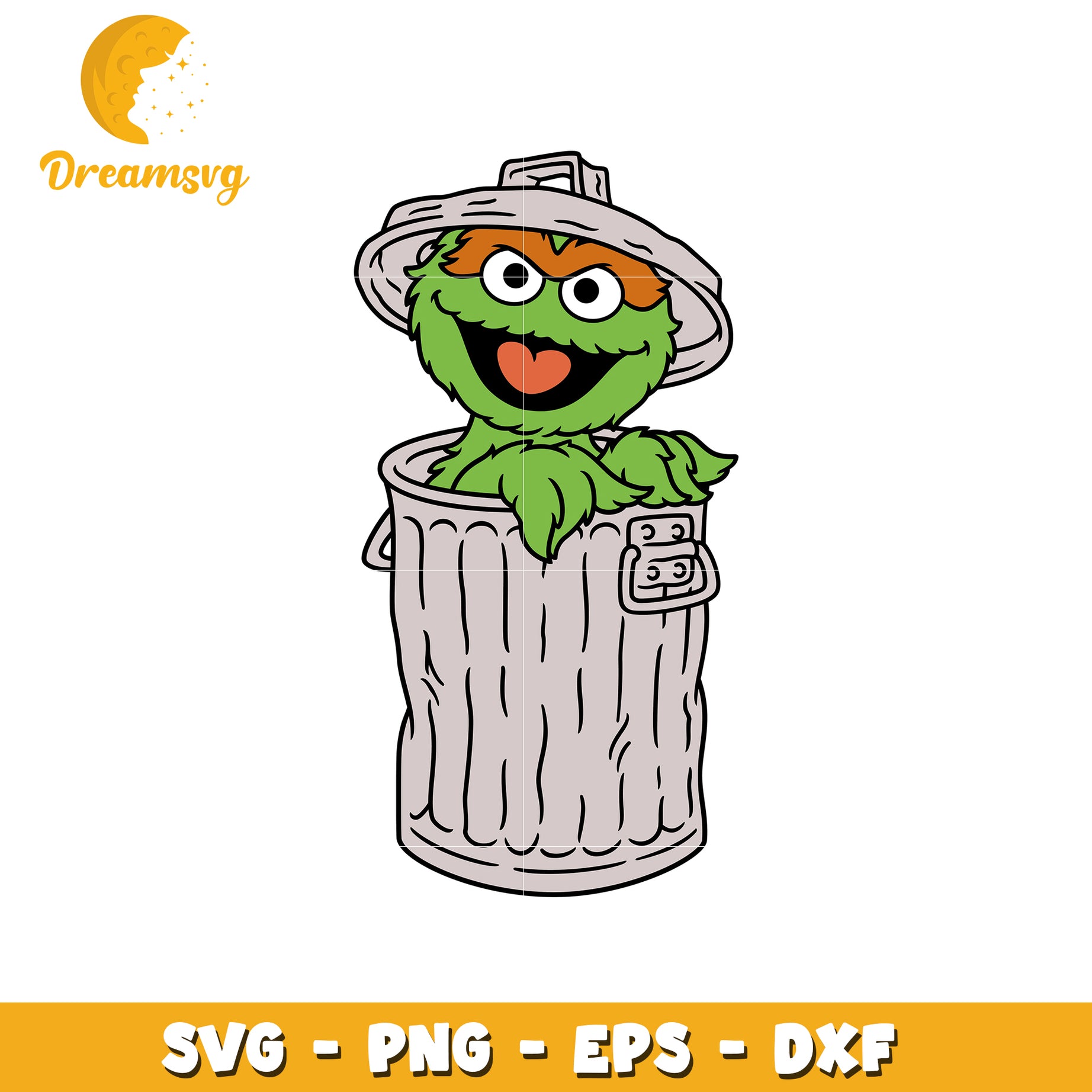 Oscar the Grouch SVG File for Crafts and Design Projects
