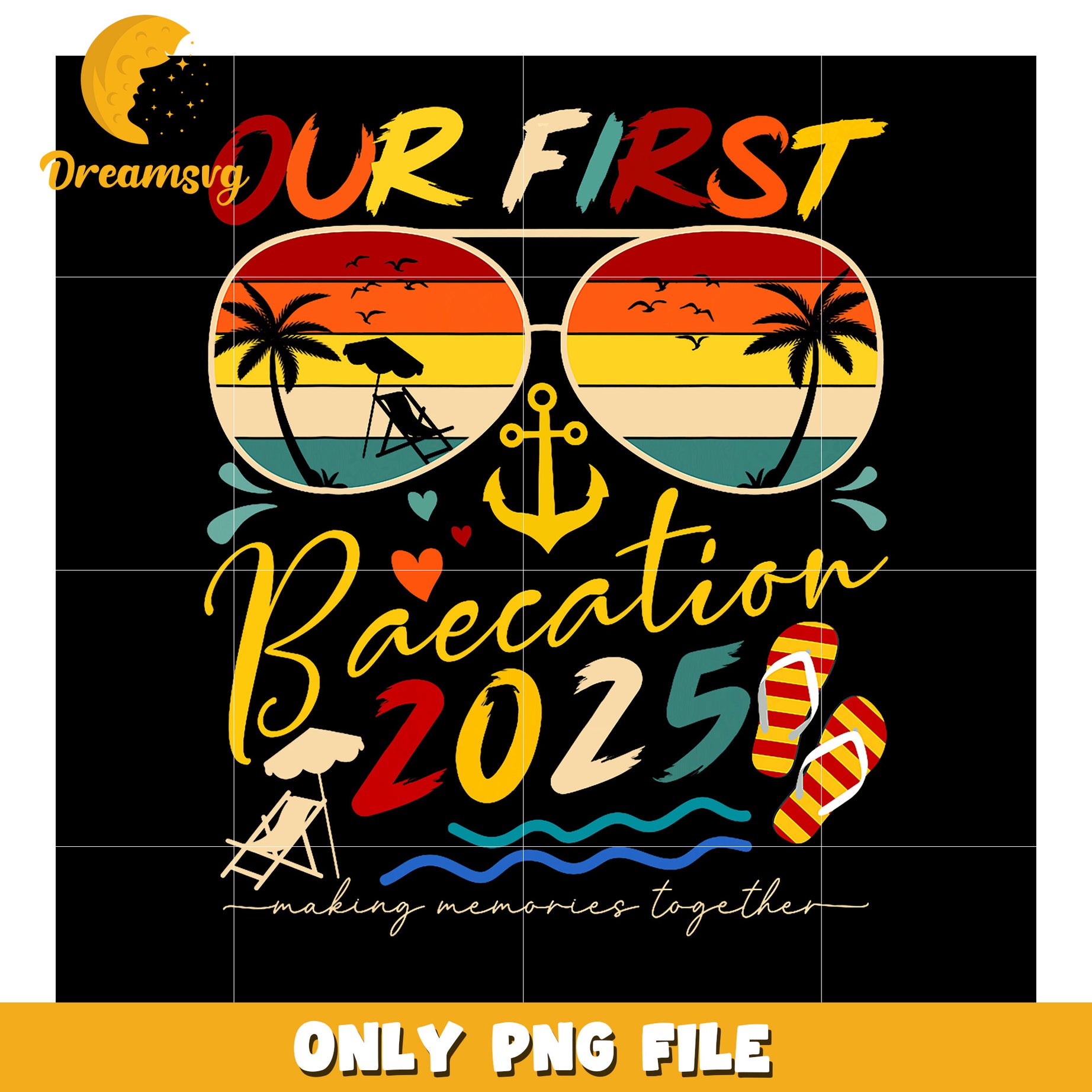 Our First Vacation 2025 PNG