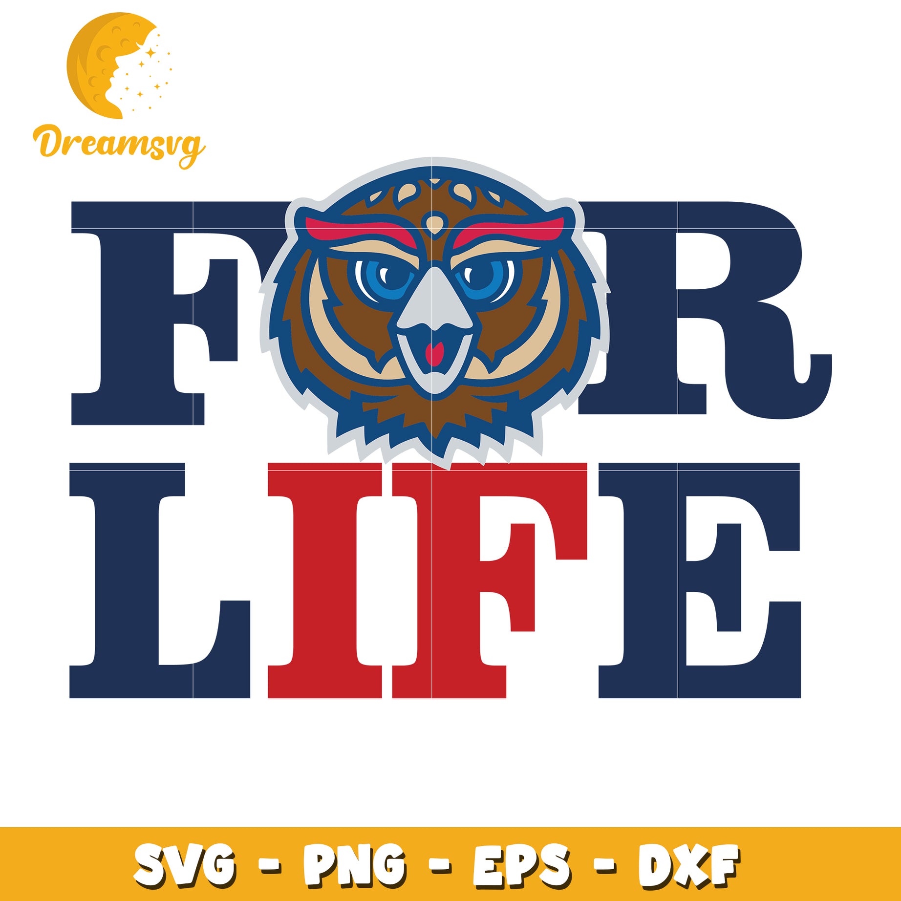 Owl For Life SVG PNG EPS DXF Cut File