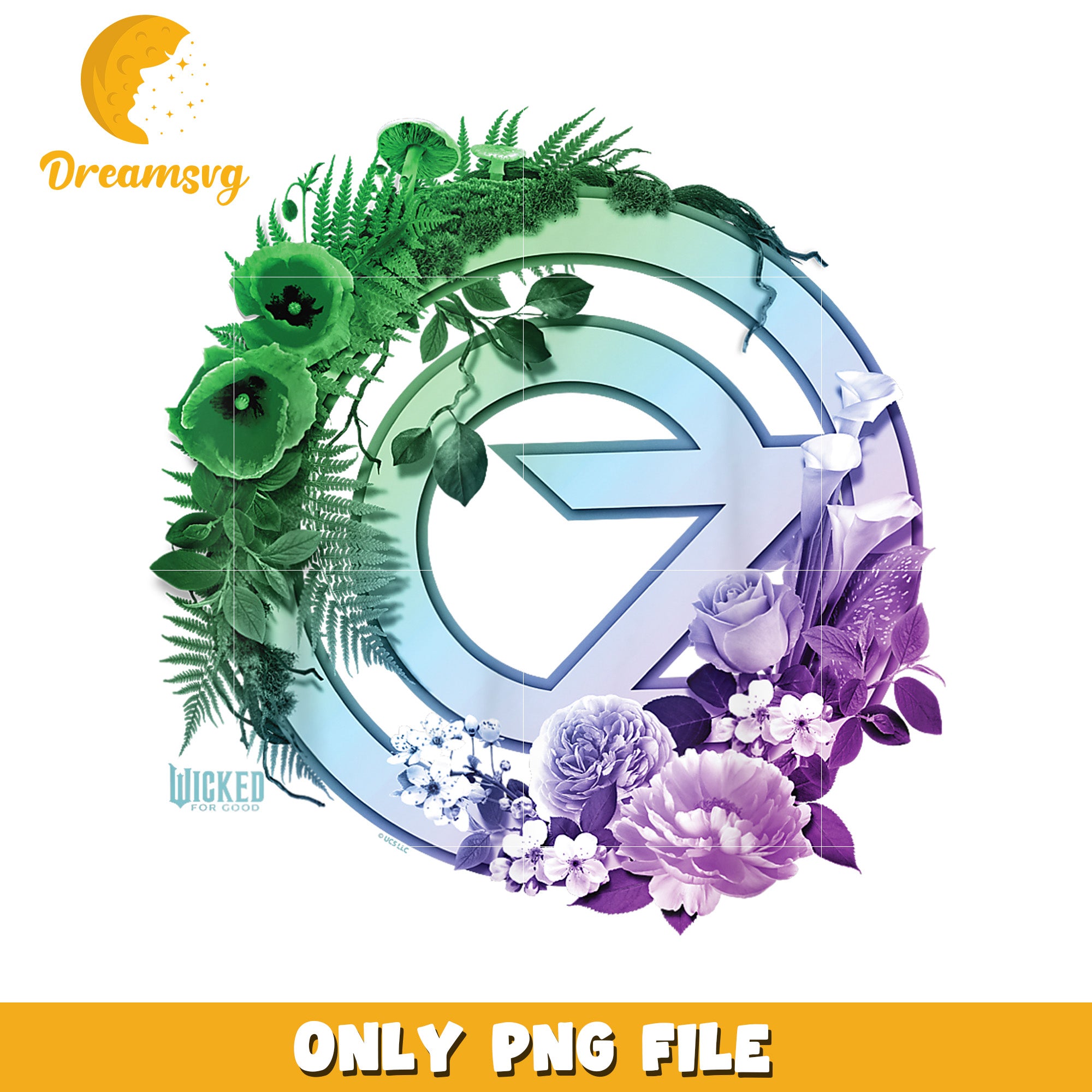 Oz Logo Floral and Vine png, wicked​ png, wicked​ movies png