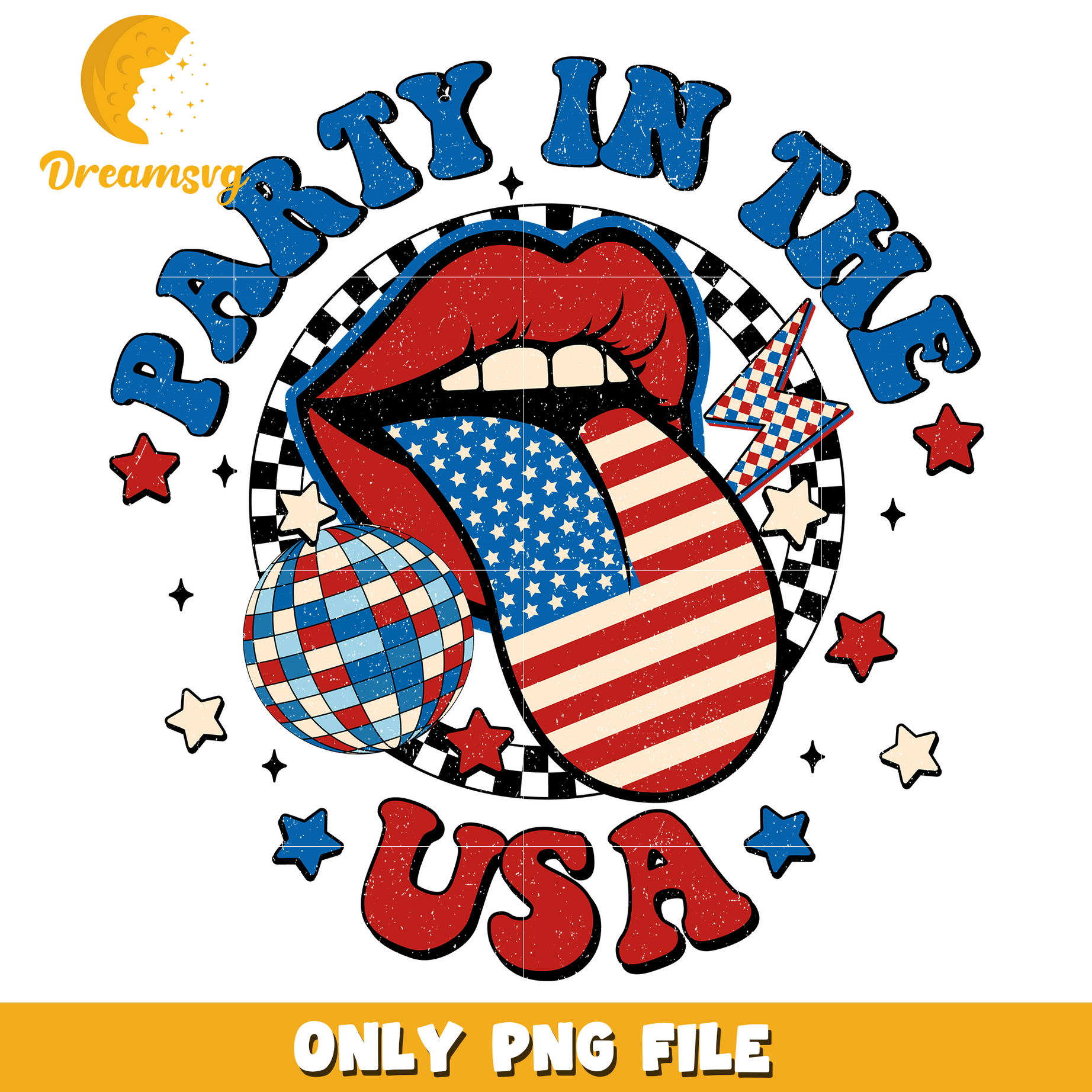 Party in the USA lips 4th July png