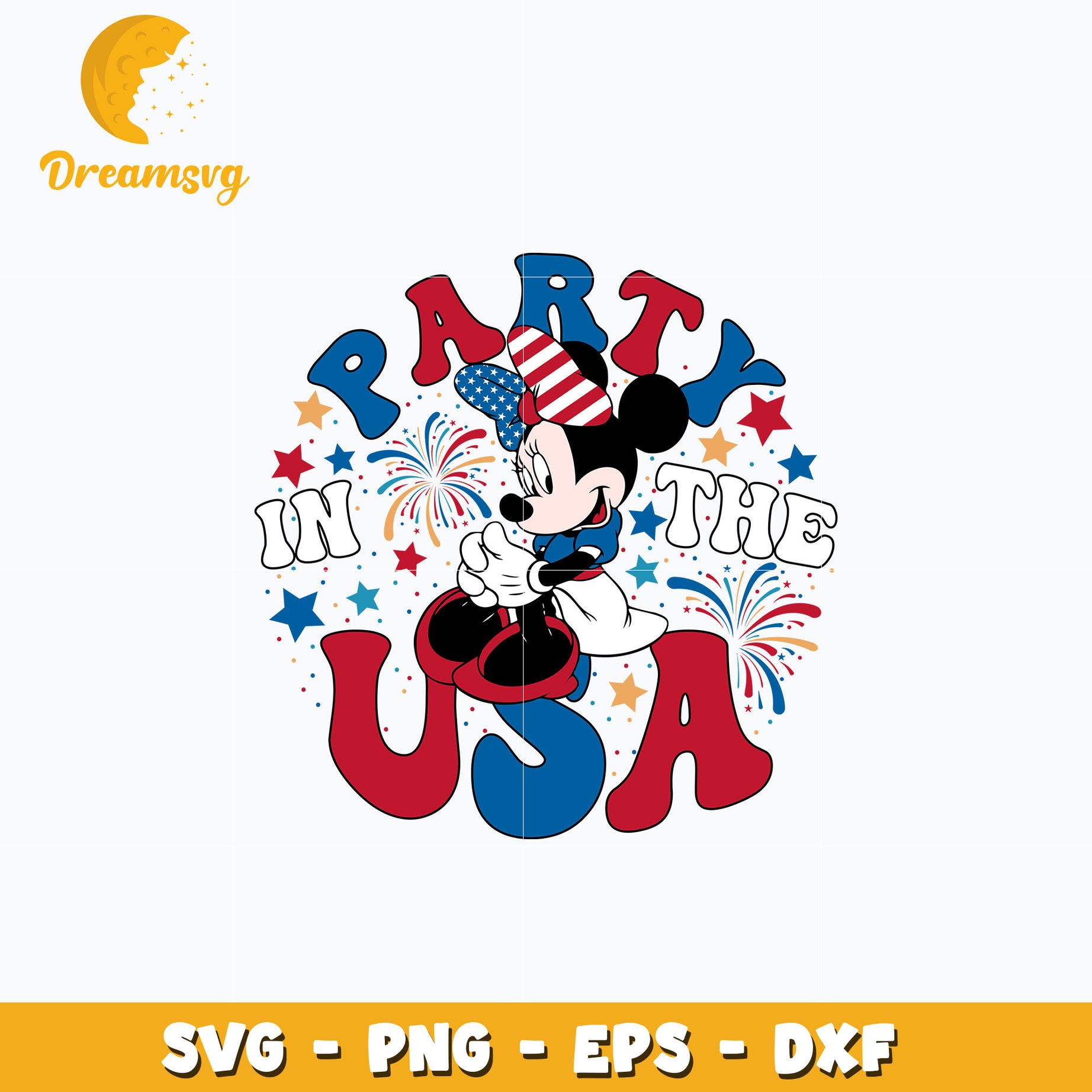 Party In The USA Minnie mouse svg