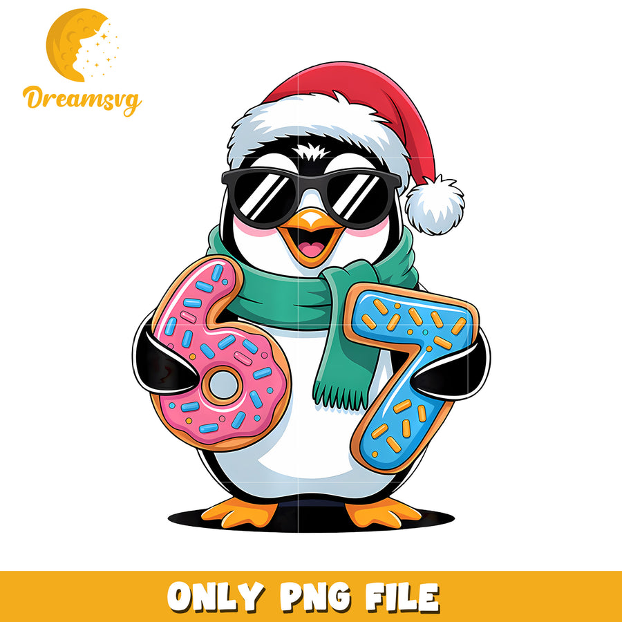 PENGUIn 67 design png, cute penguin png, meme core png