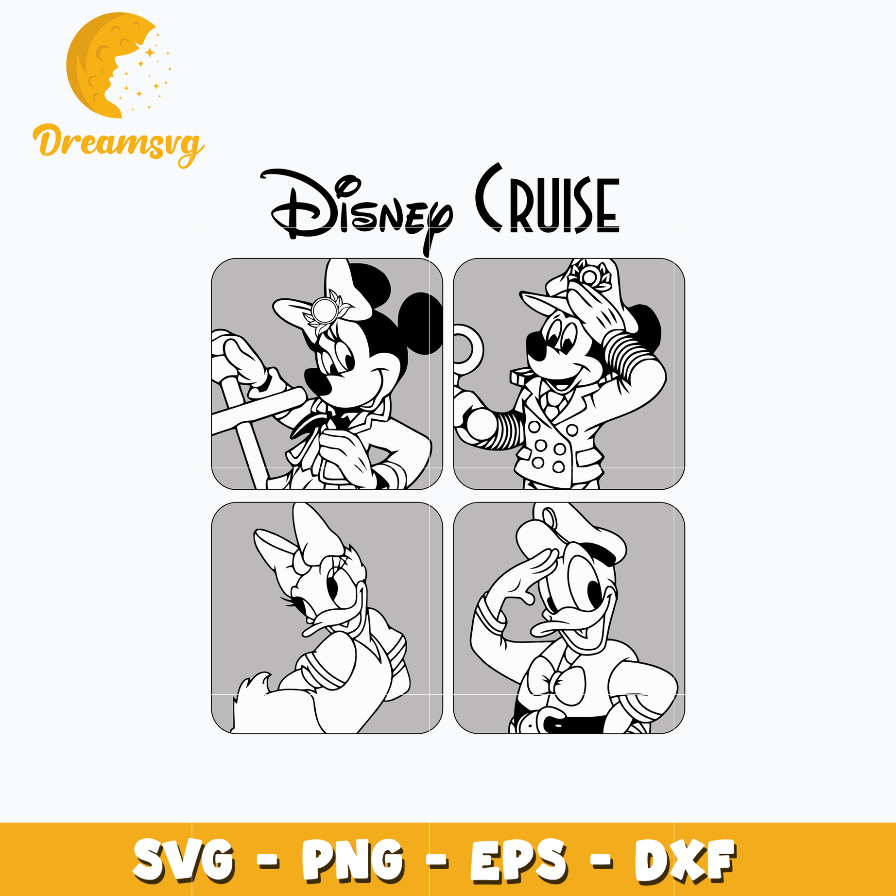 Mickey mouse friends disney cruise svg