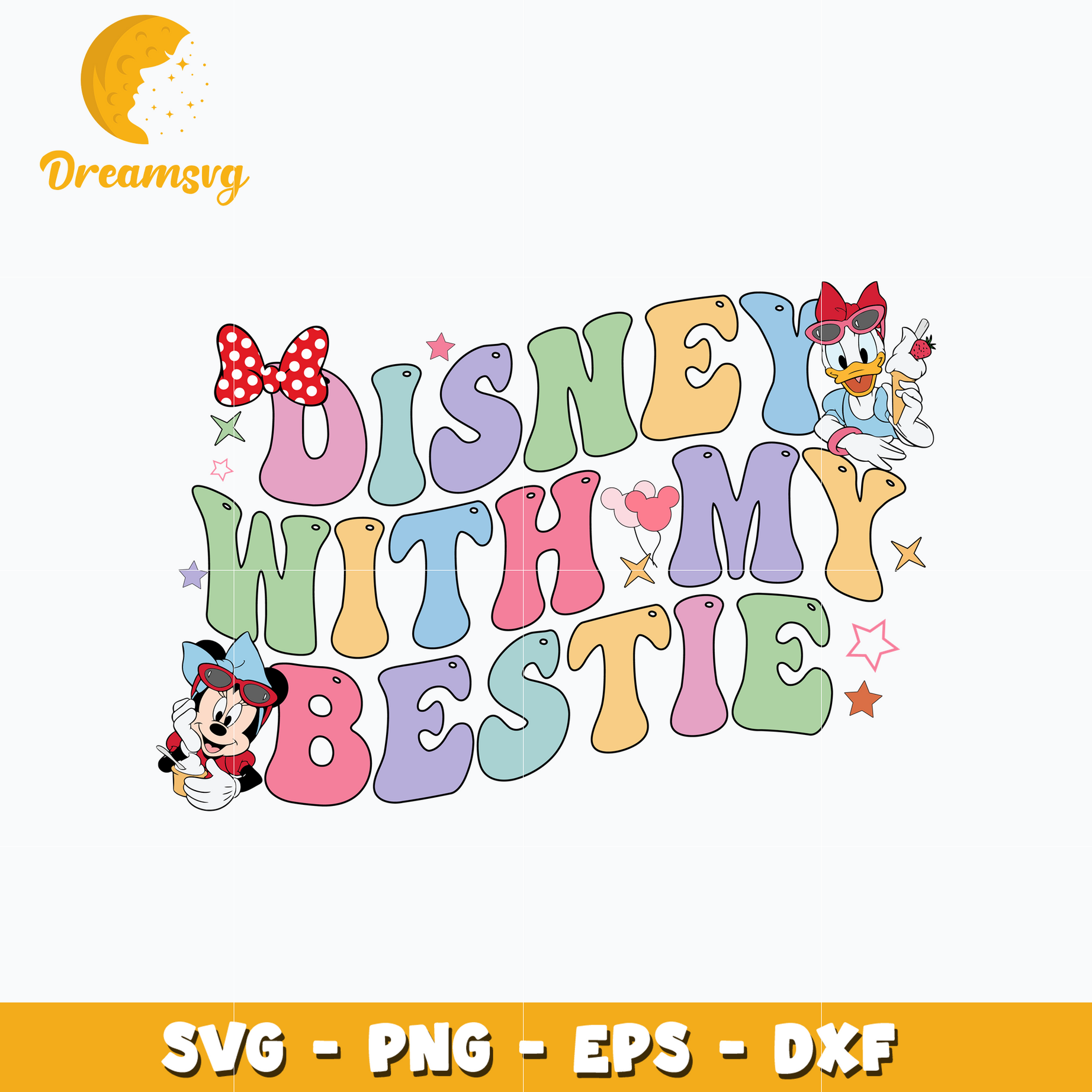 Mickey mouse disney with my bestie svg