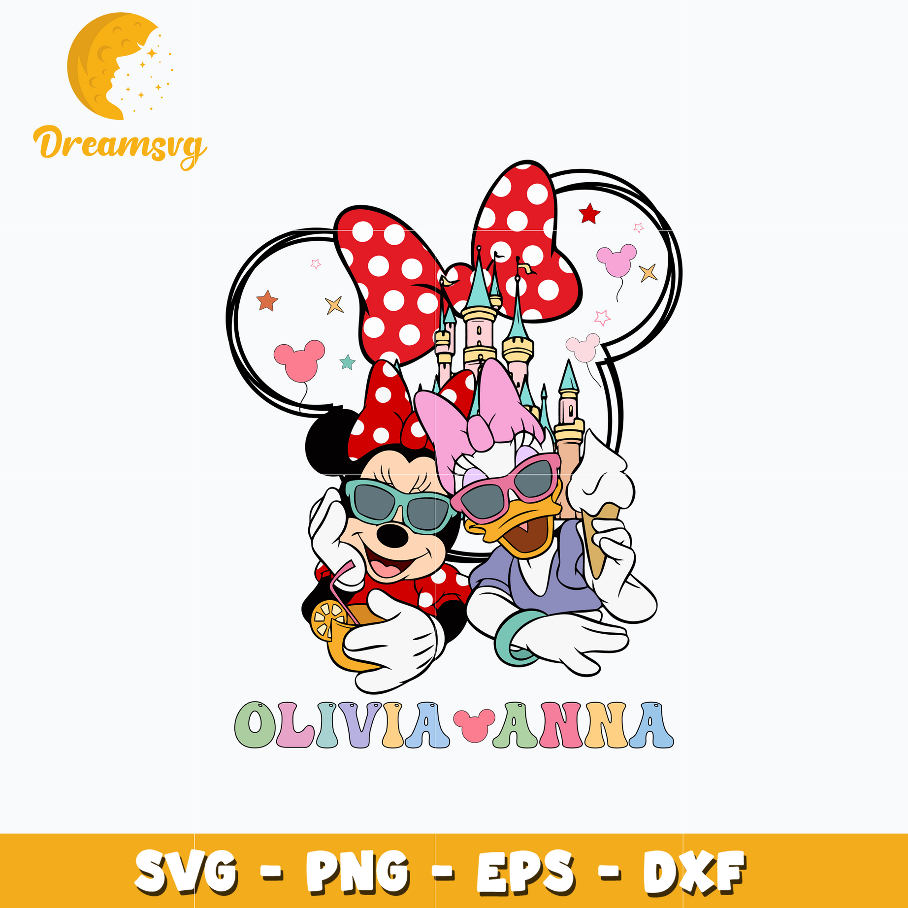 Minnie mouse castle oliva anna svg