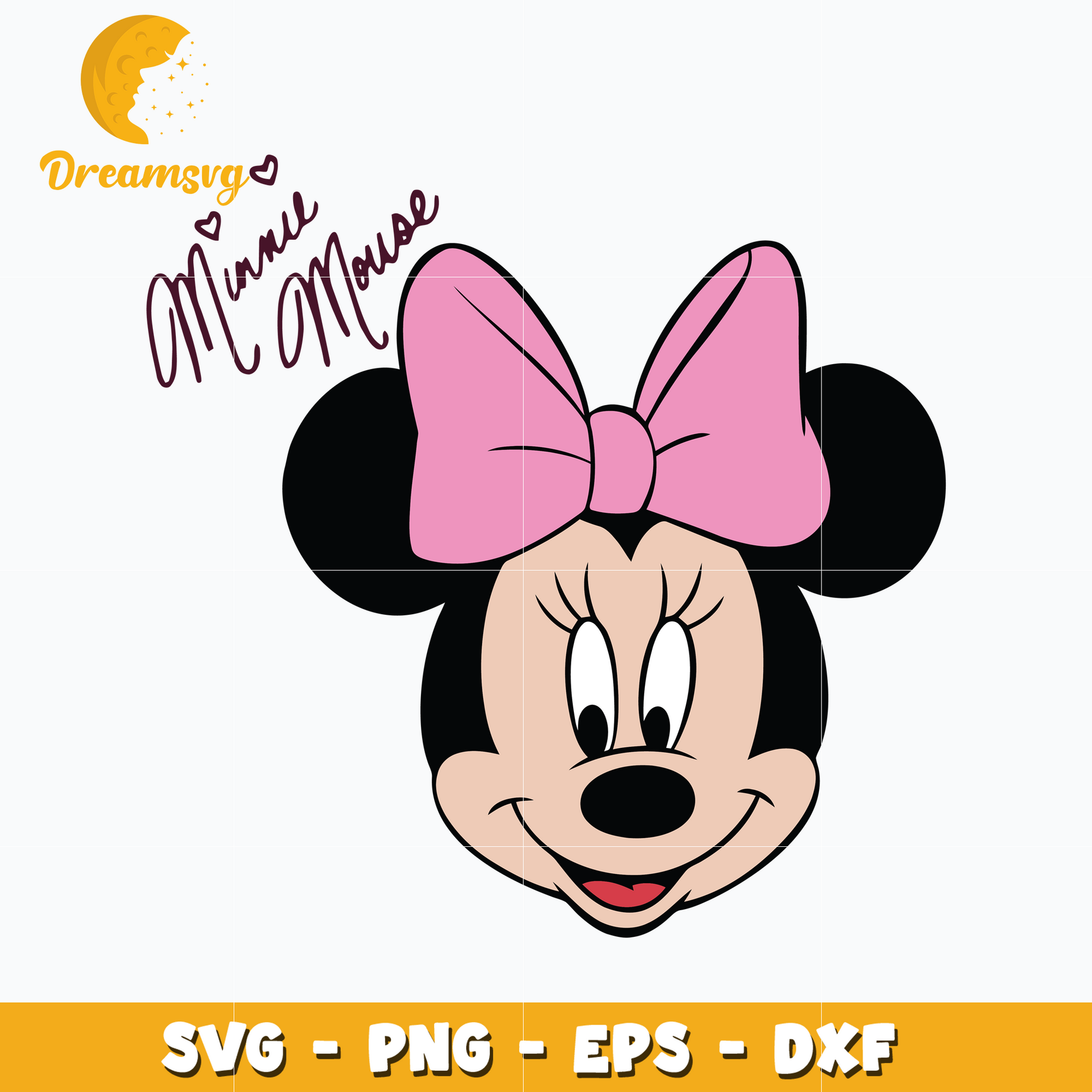 Minnie mouse face disney svg