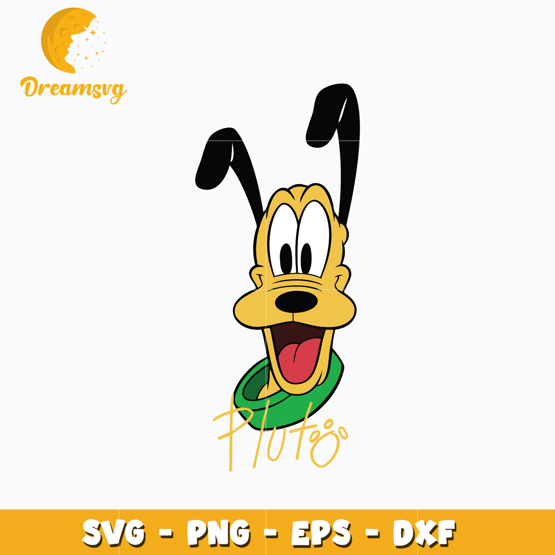 Pluto dog face disney svg