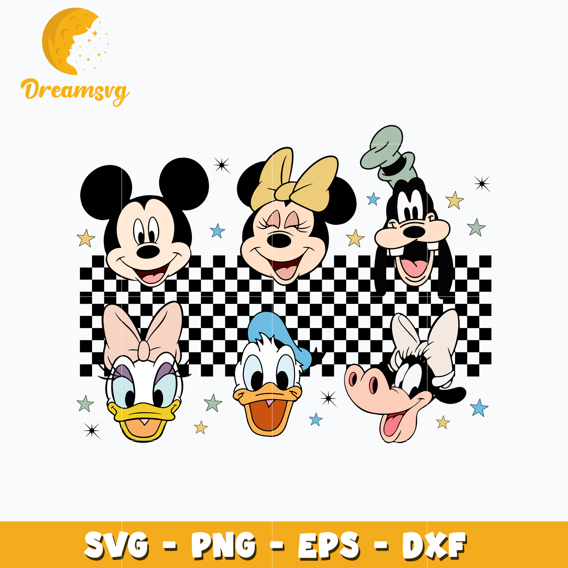 Mickey mouse head disney friends svg