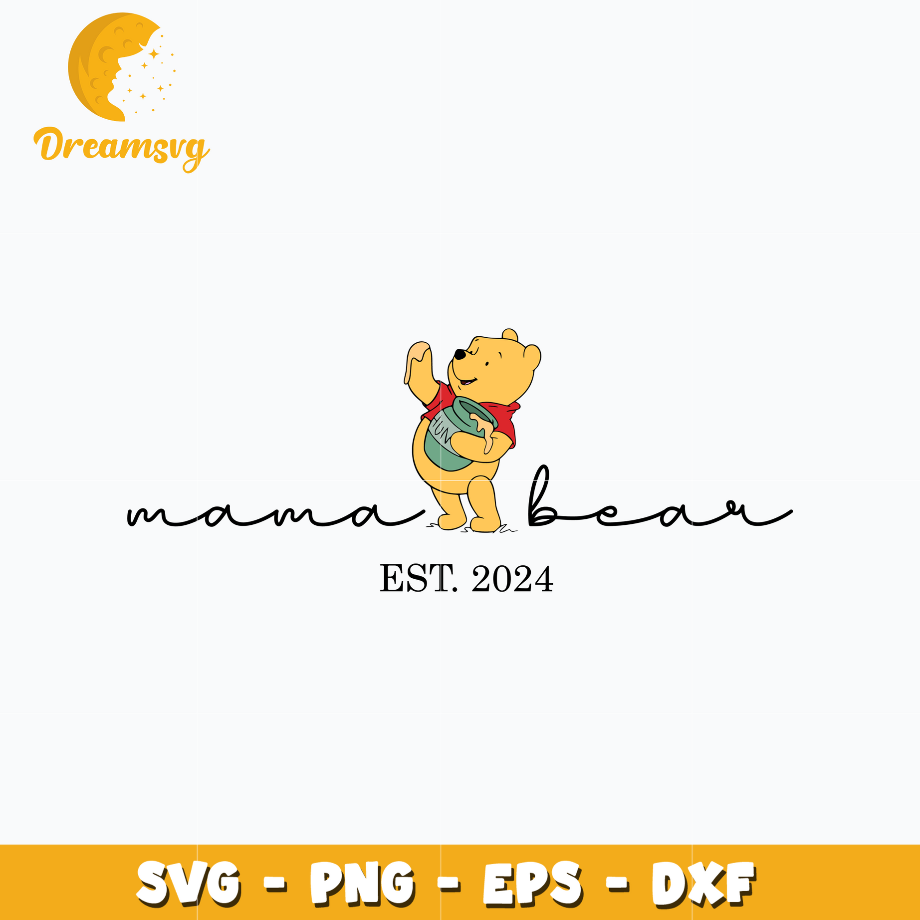 Winnie the pooh mama bear svg