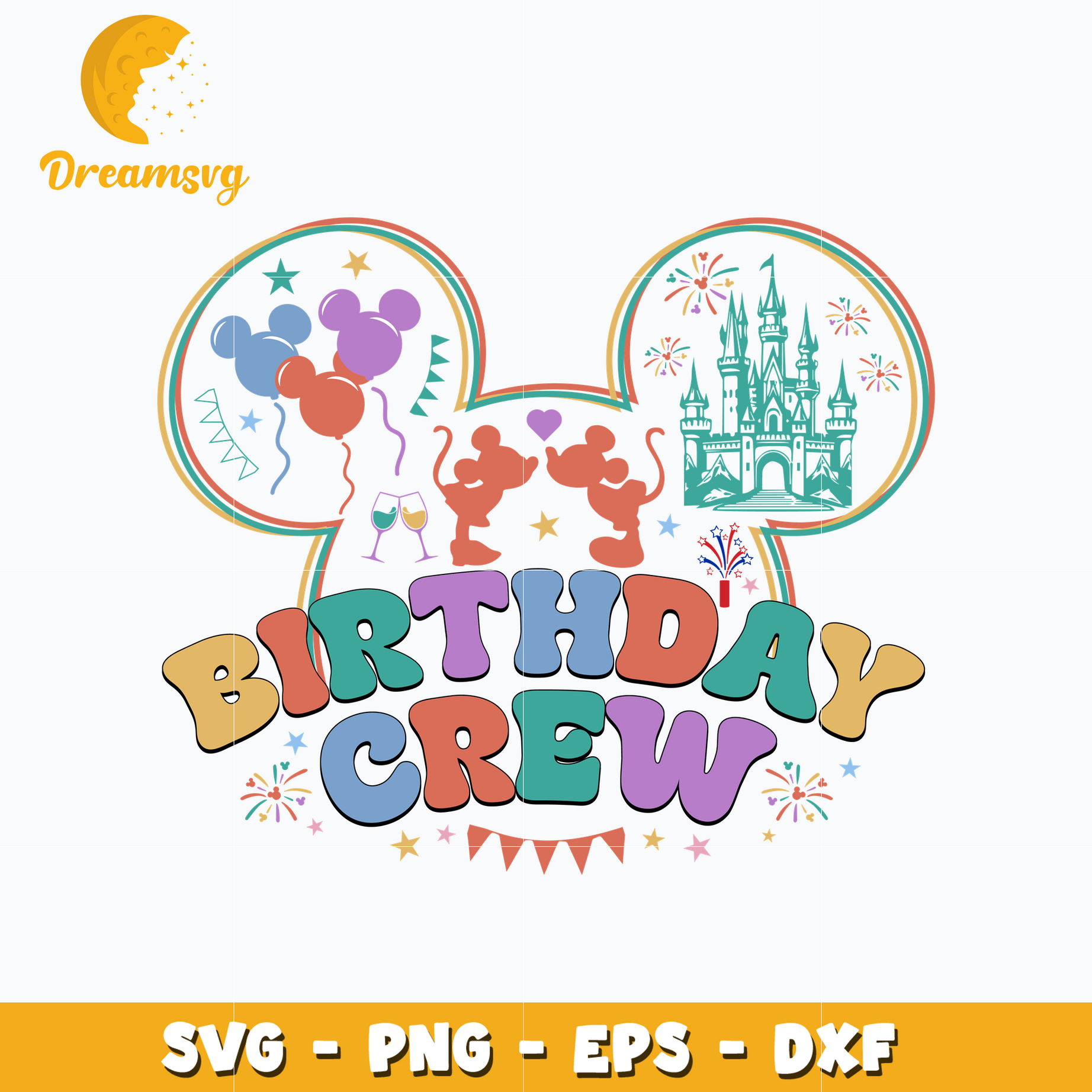 Mickey disney world birthday crew svg