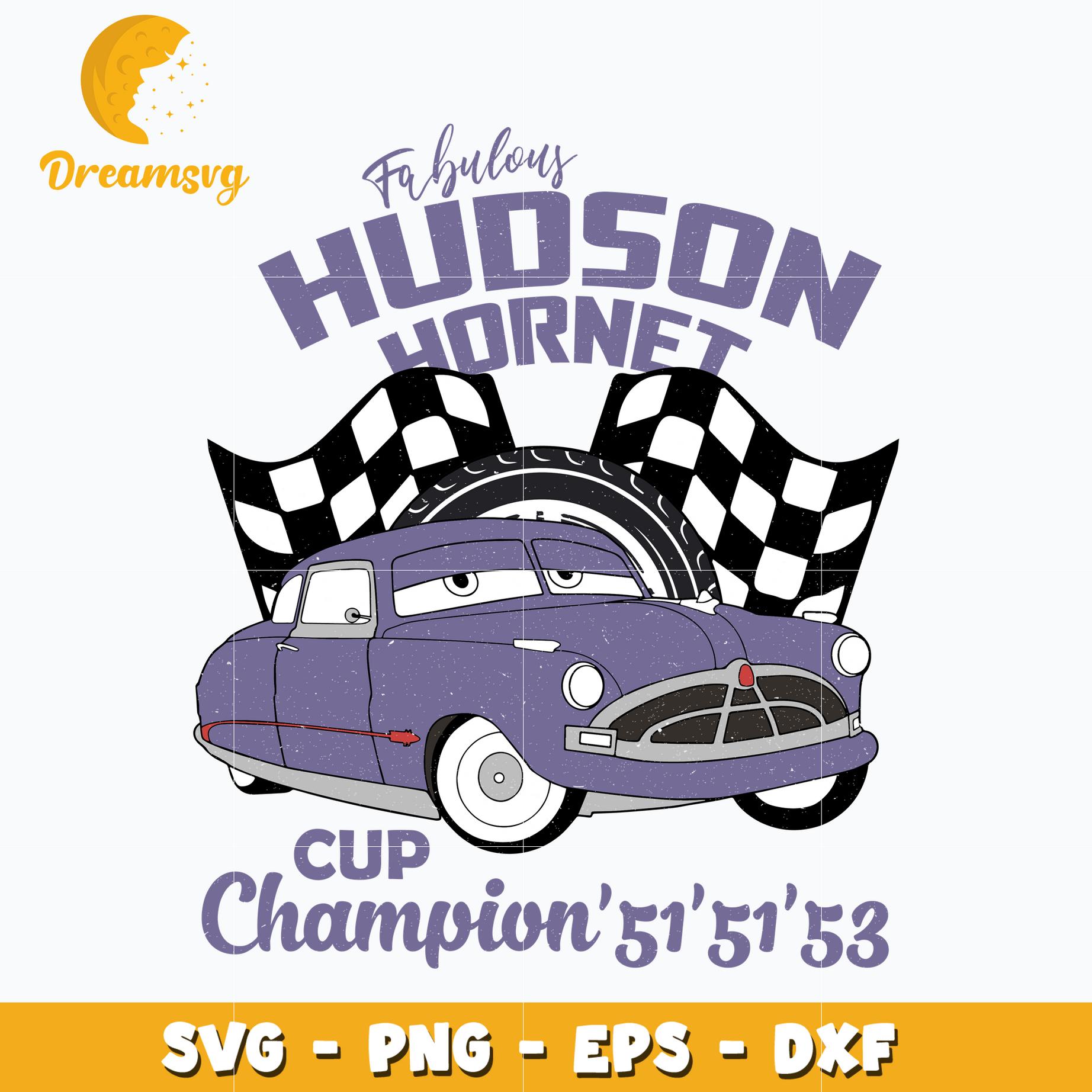 Lightning McQueen Hudson hornet svg