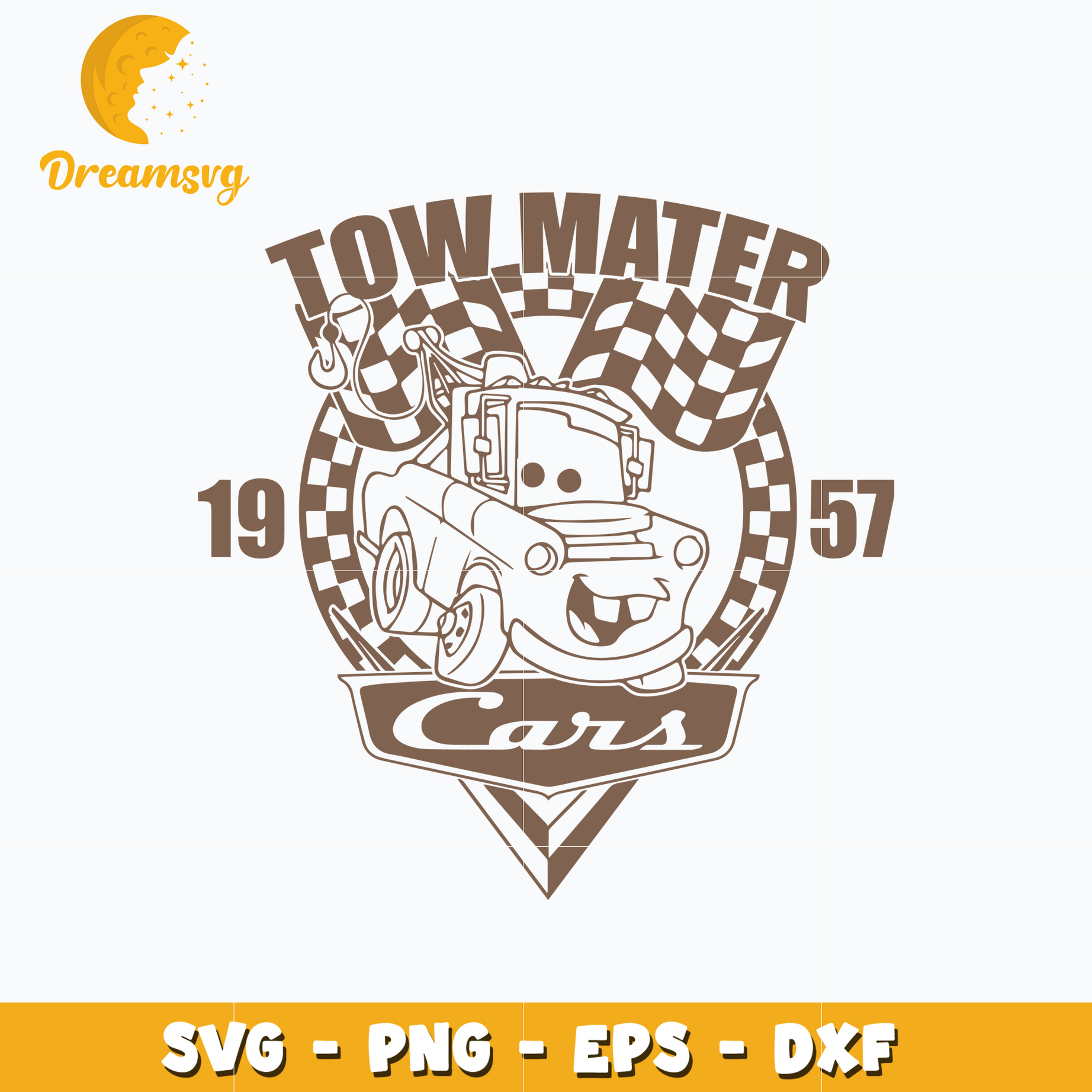 Lightning McQueen Tow matter svg