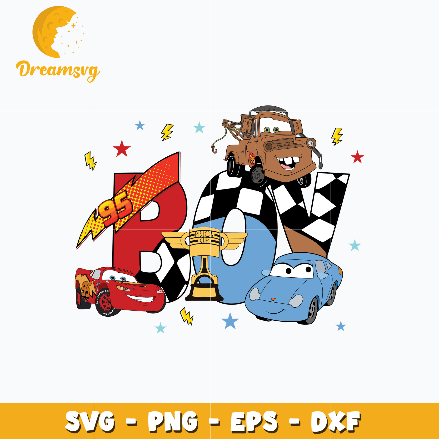 Disney car friends birthday boy svg