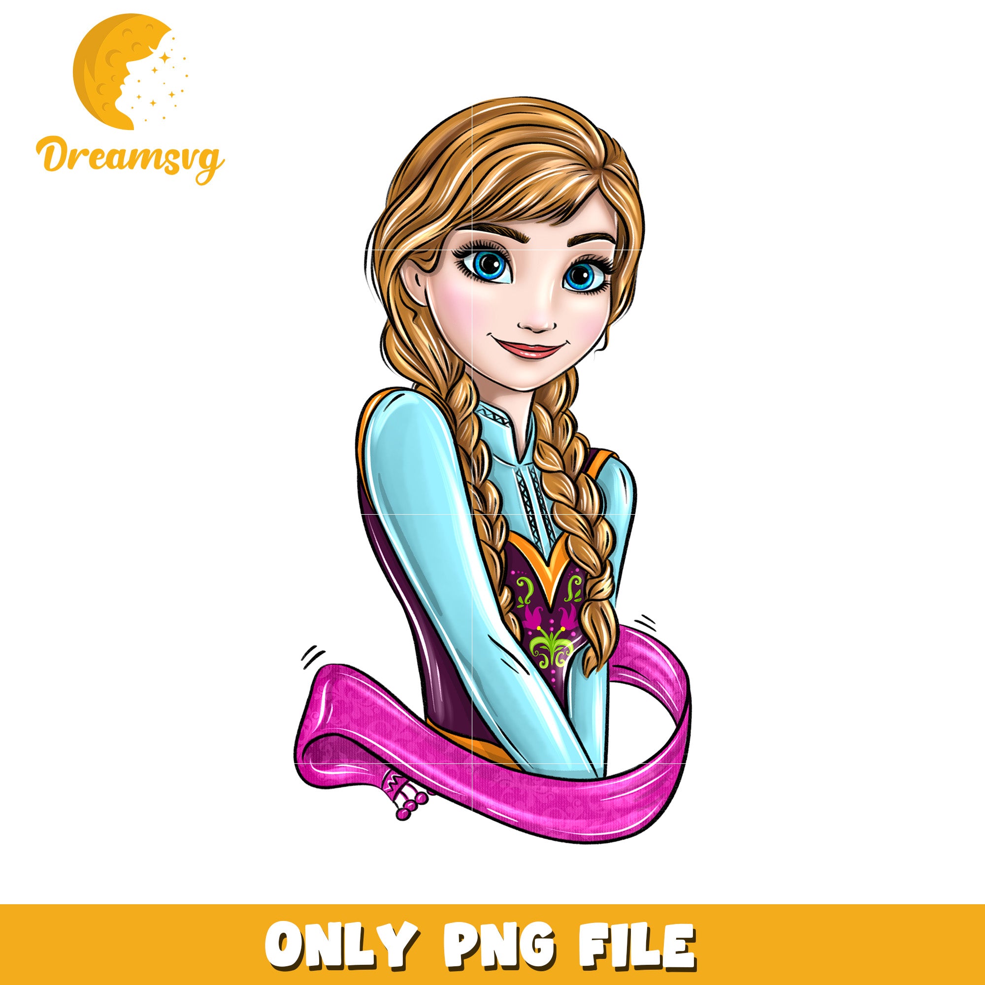 PNG File of Cute Princess Character for Kids Crafts