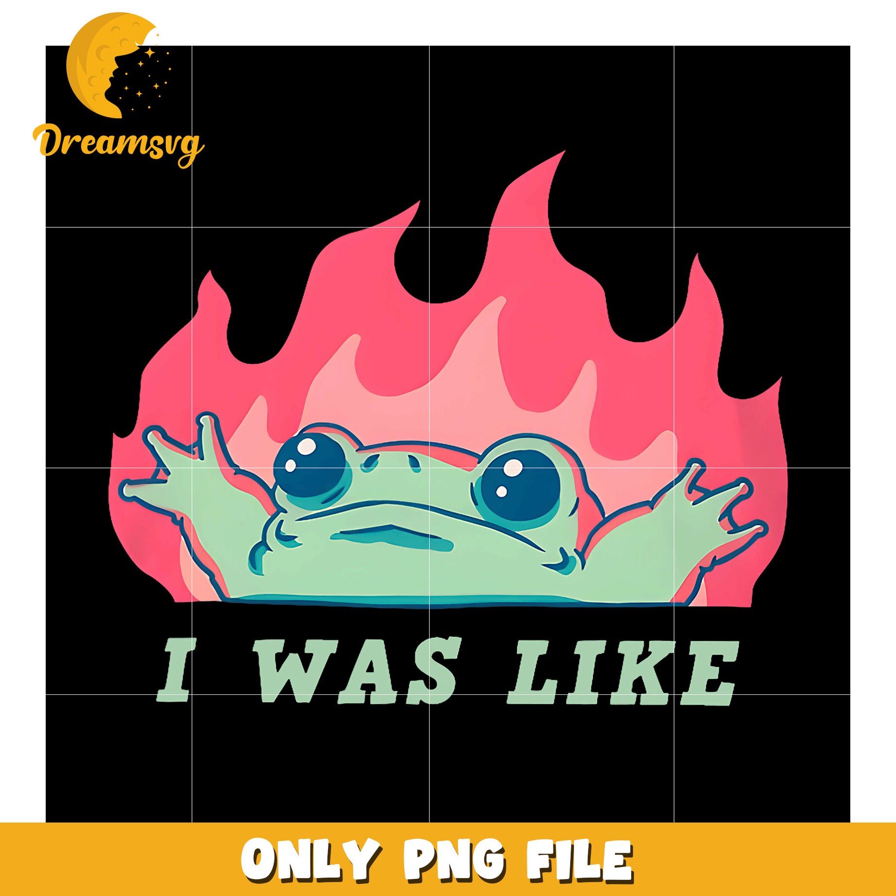 PNG Frog in Flames I Was Like Design