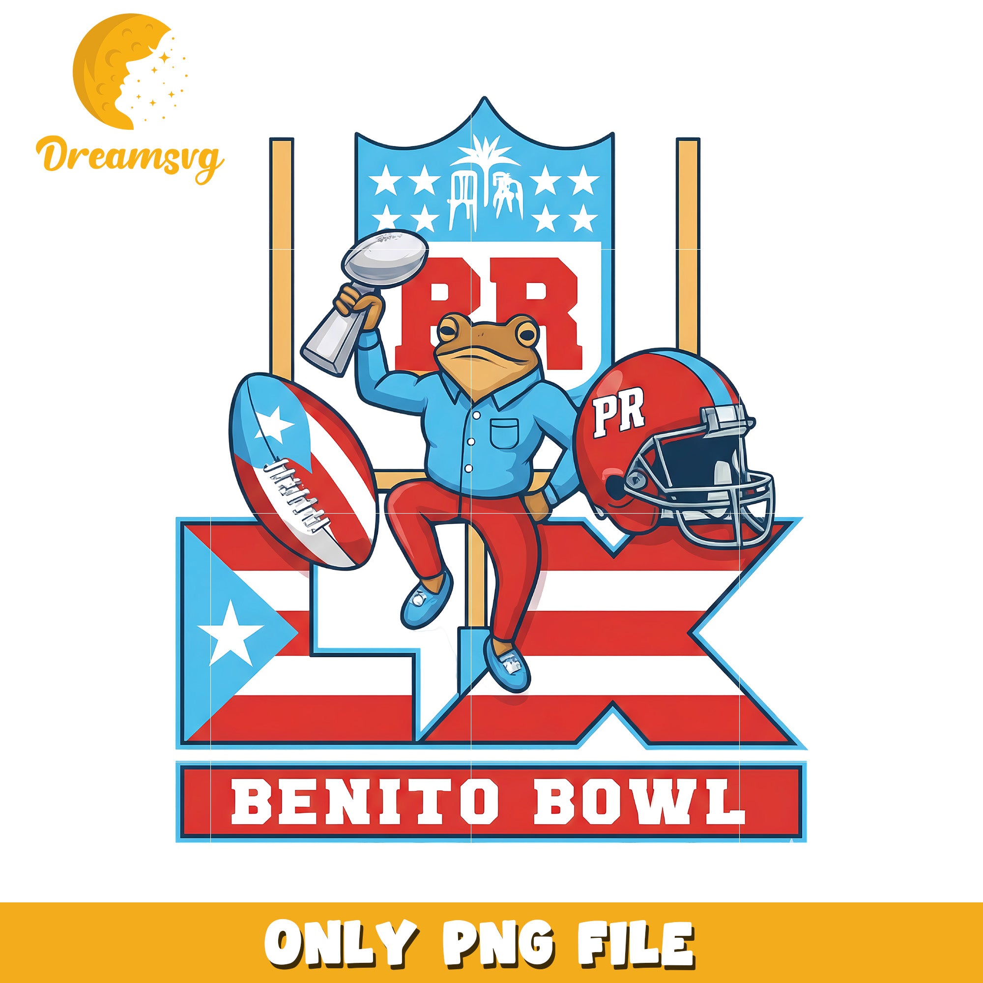 PR benito bowl png, puerto rico nfl png, puerto rico flag png