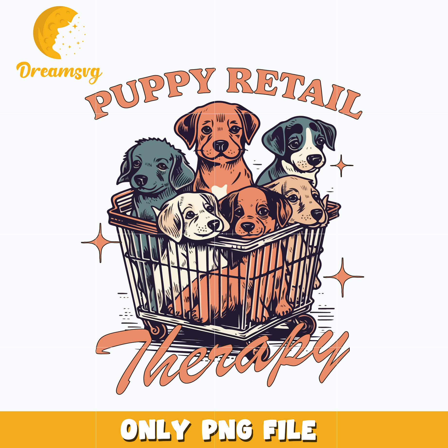 Puppy retail therapy png