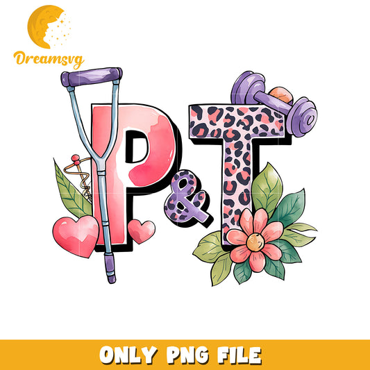 P & T nurse valentine png, logo design png, nurse valentine png
