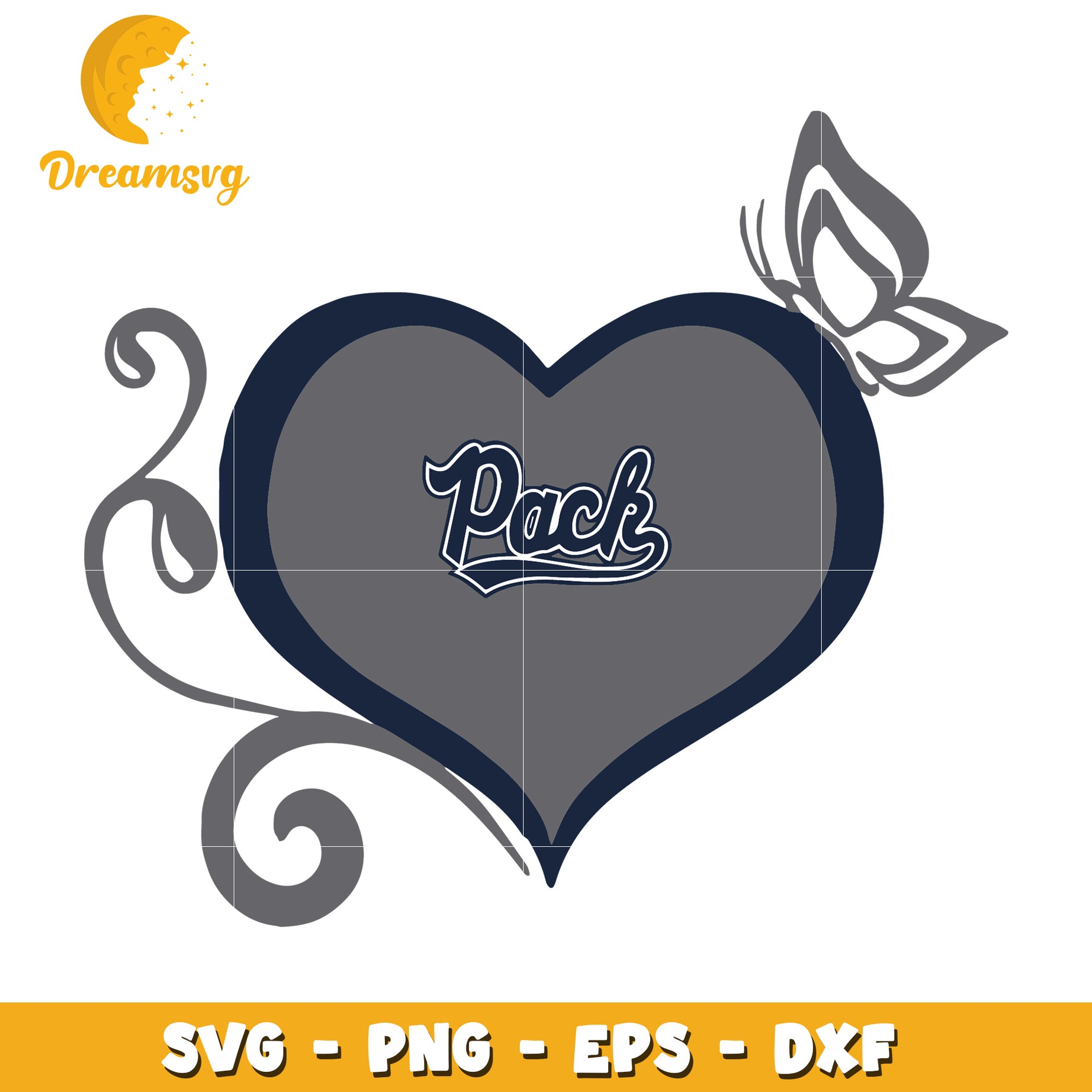 Pack Heart Butterfly SVG PNG EPS DXF