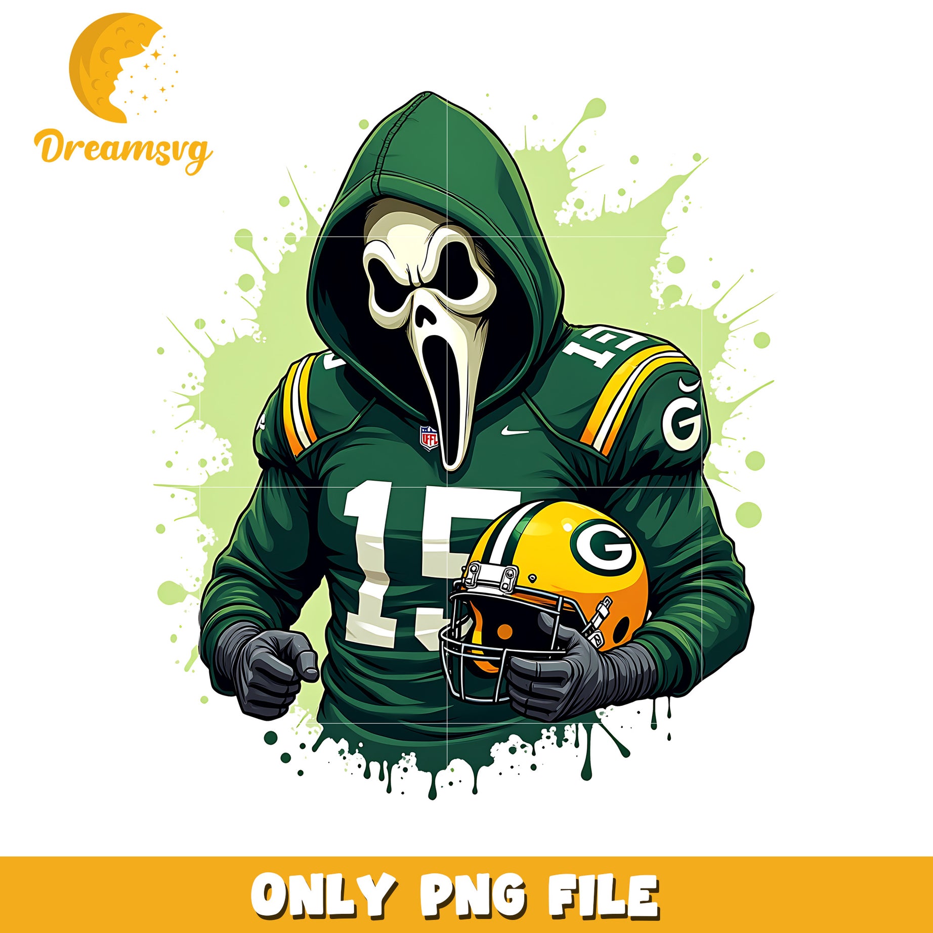 Packers ghost face png, nfl png, national football league png