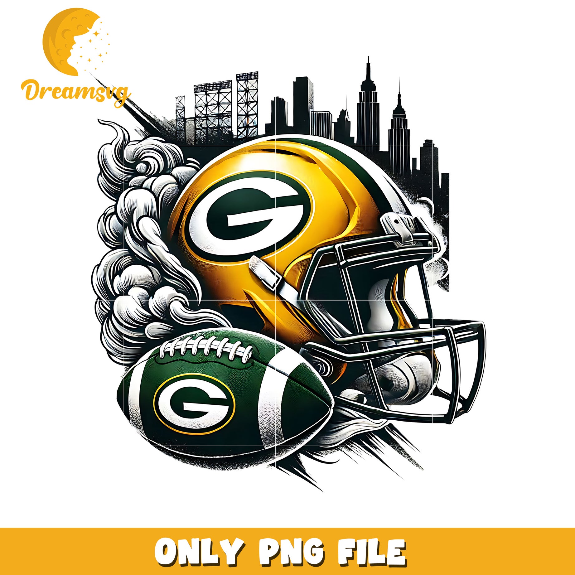 Packers helmet and ball png, nfl mvp png, nfl helmet png