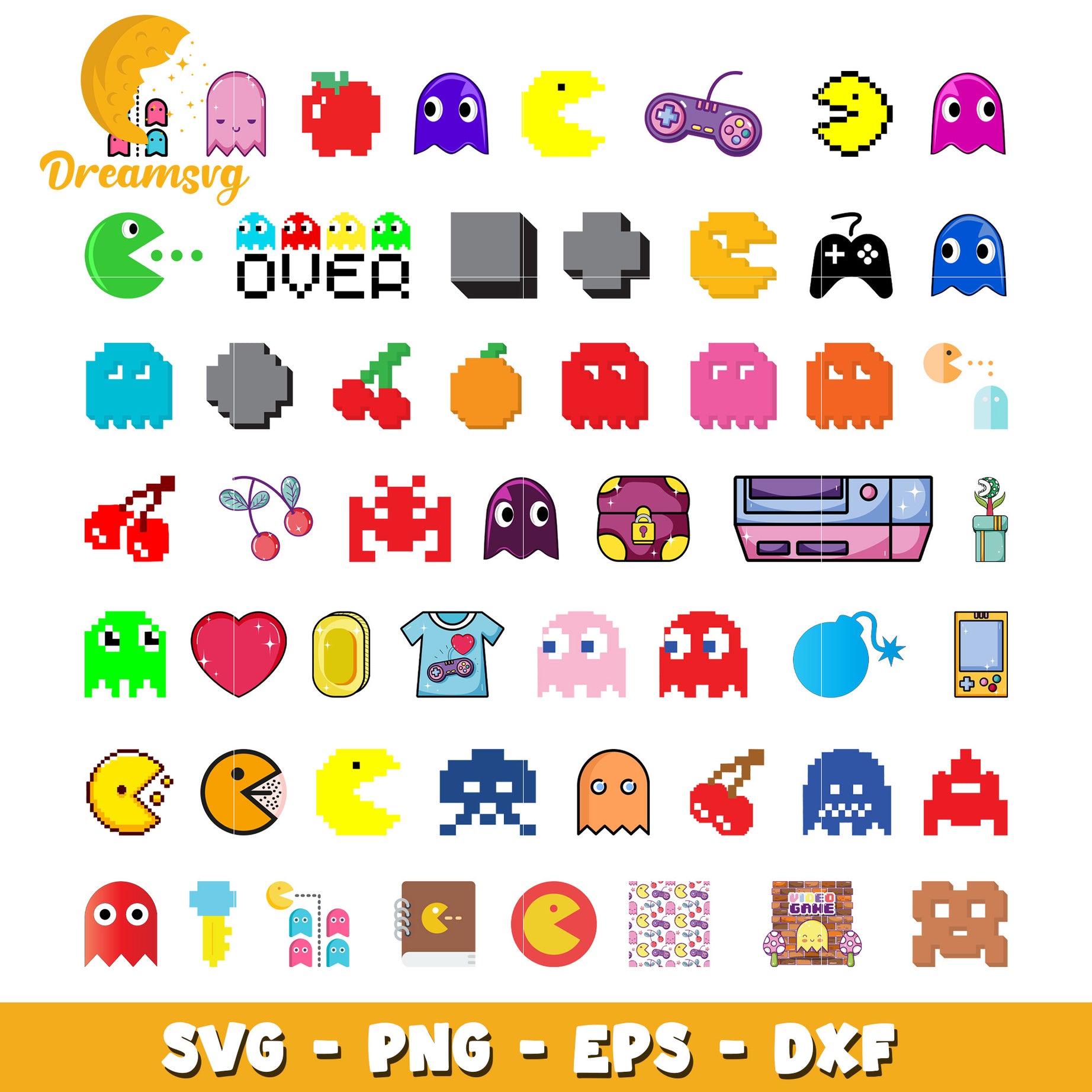 Paw Patrol characters svg, google pac-man svg, pac man game svg