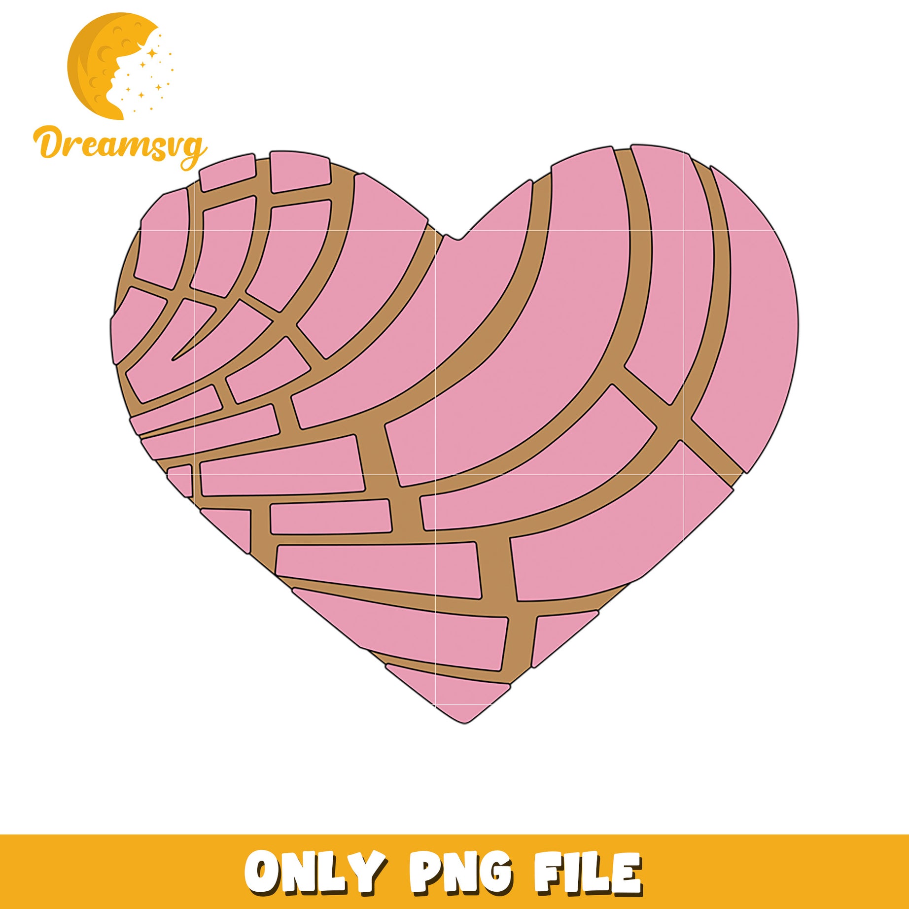 Pan Dulce Heart PNG File