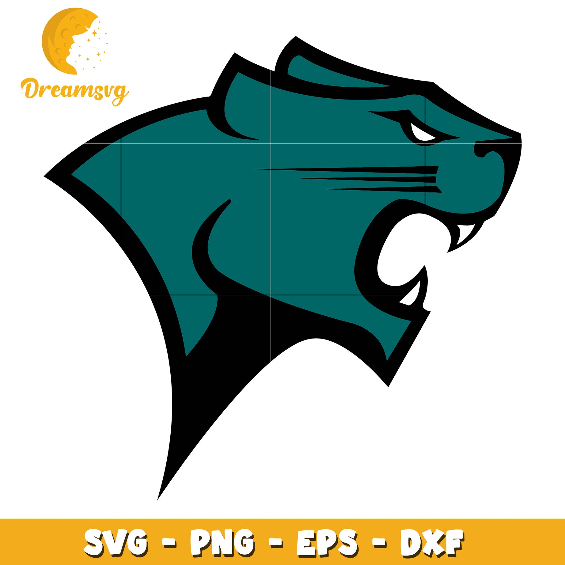 Panther Head SVG PNG EPS DXF Files